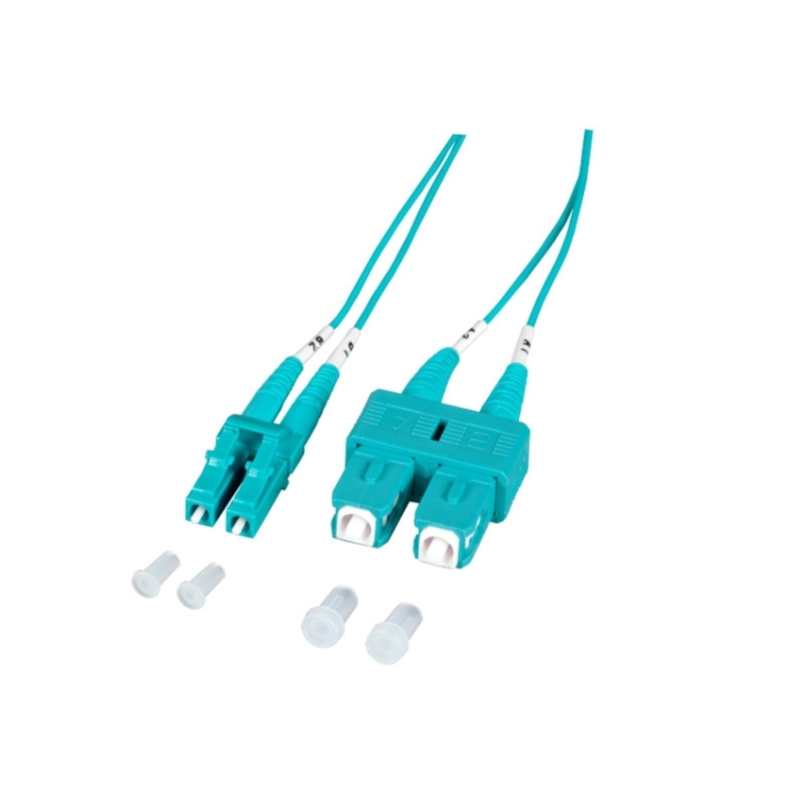 EFB Elektronik Duplex Jumper LC-SC 50/125 OM3 LSZH Aqua 1.2mm 5m