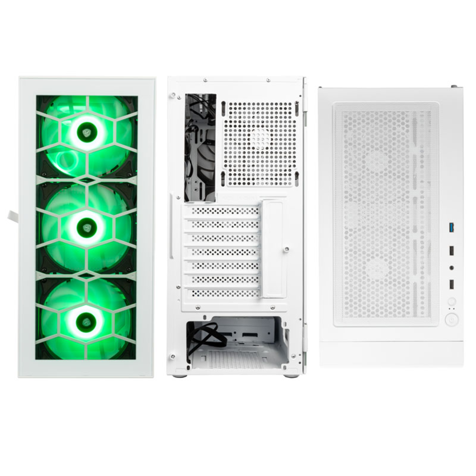 Kolink Observatory HF Glass ARGB Midi-Tower White