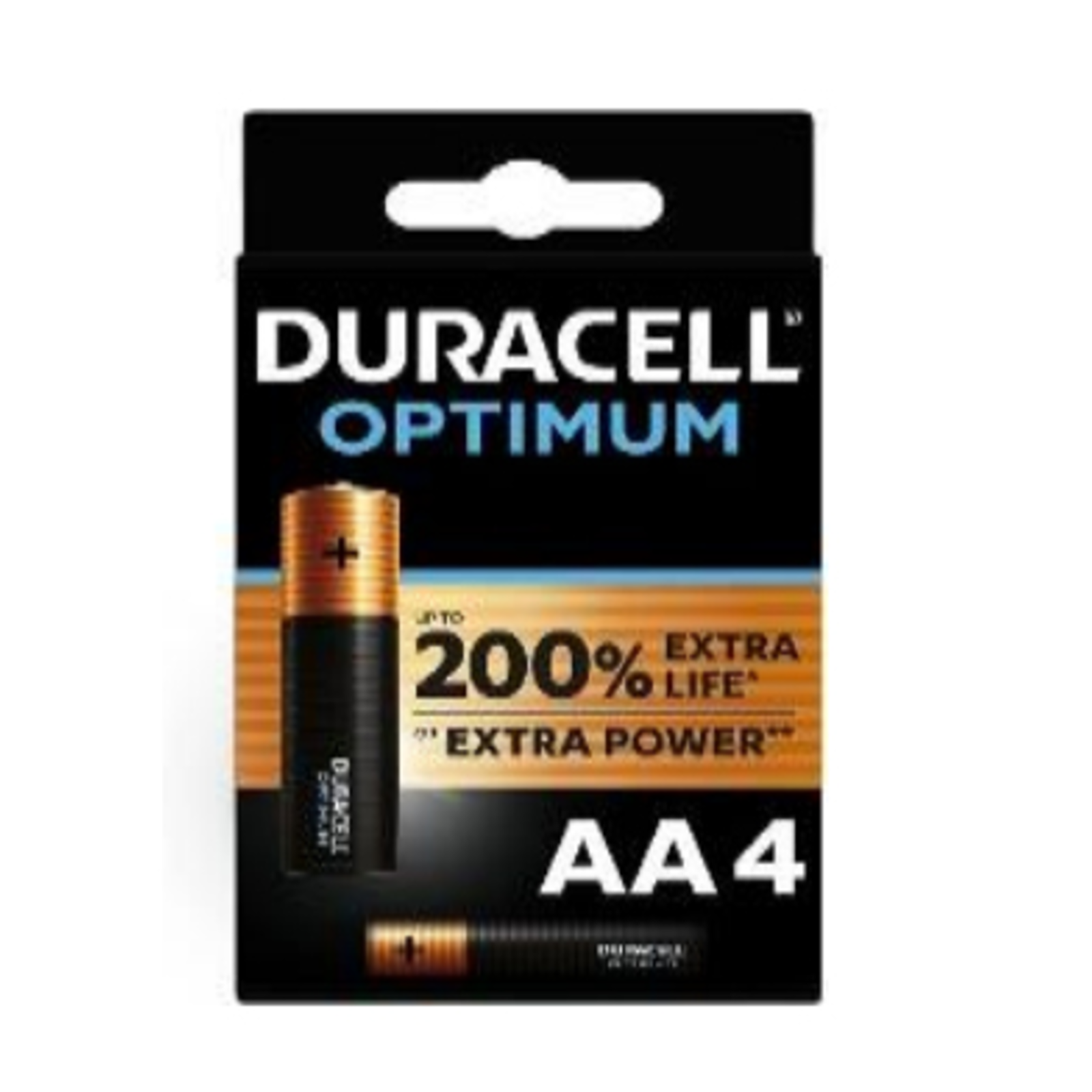 Duracell Alkaline Battery Optimum AAA 4 Pack Battery