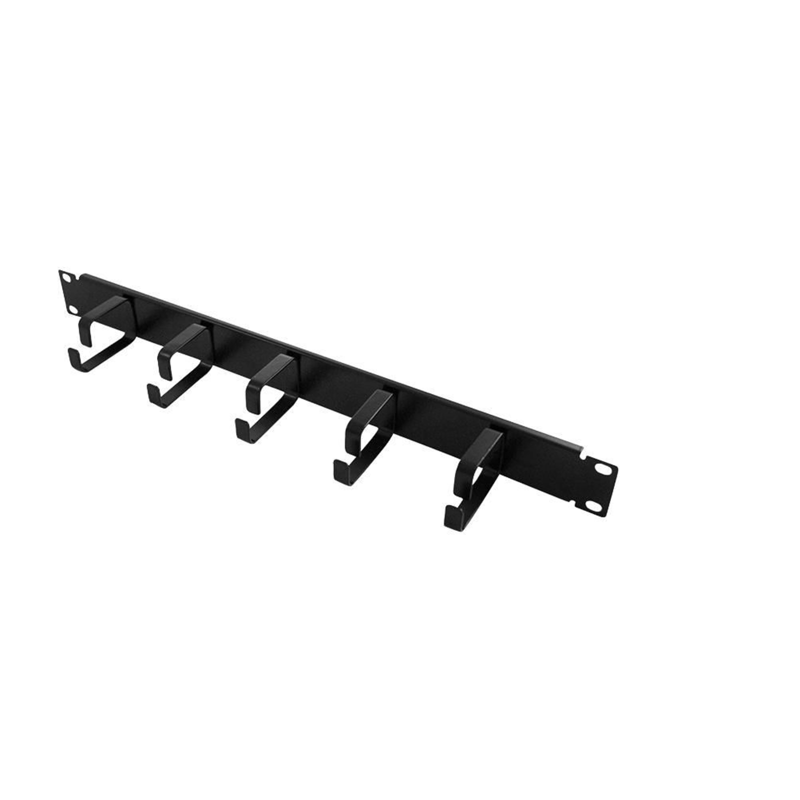 LogiLink Cable Management Strip Black RAL 9005 1U 48.3 Cm (19inch)