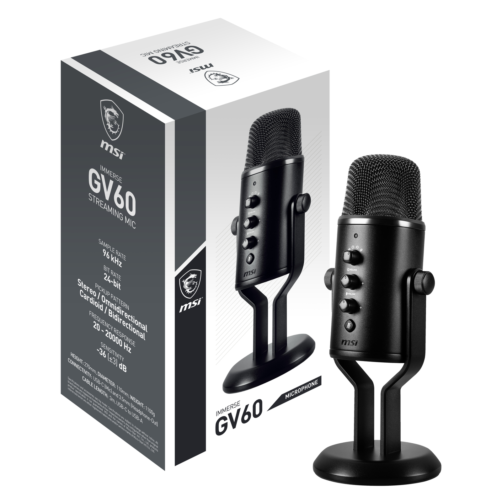 MSI IMMERSE GV60 Microphone USB