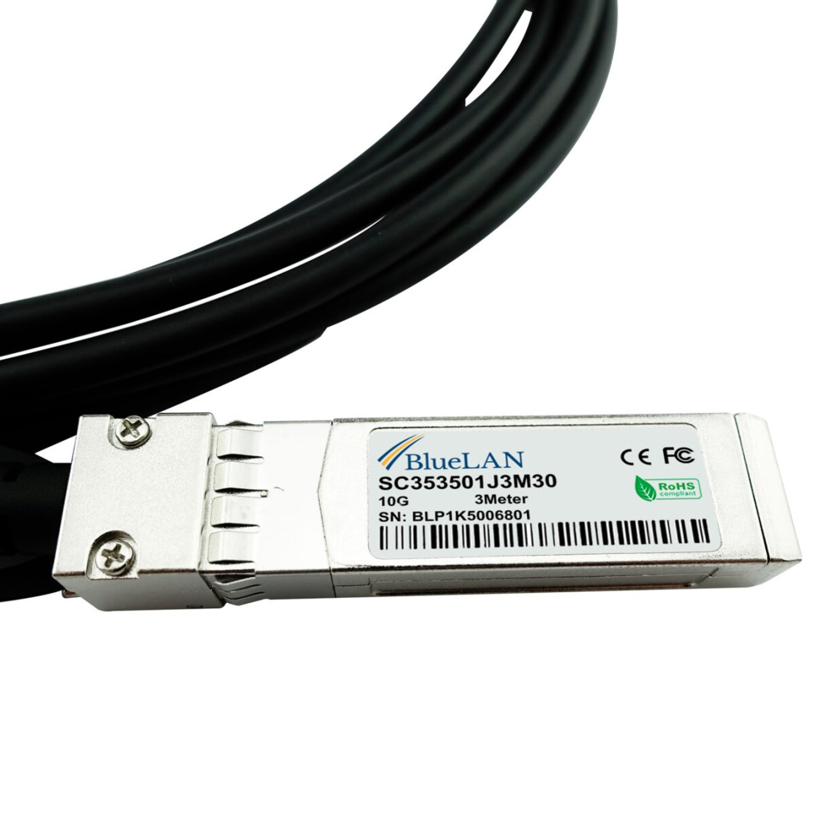 BlueOptics Alcatel-Lucent OS6450S-CBL-60 Compatible BlueLAN DAC SFP+ SC353501J1M30