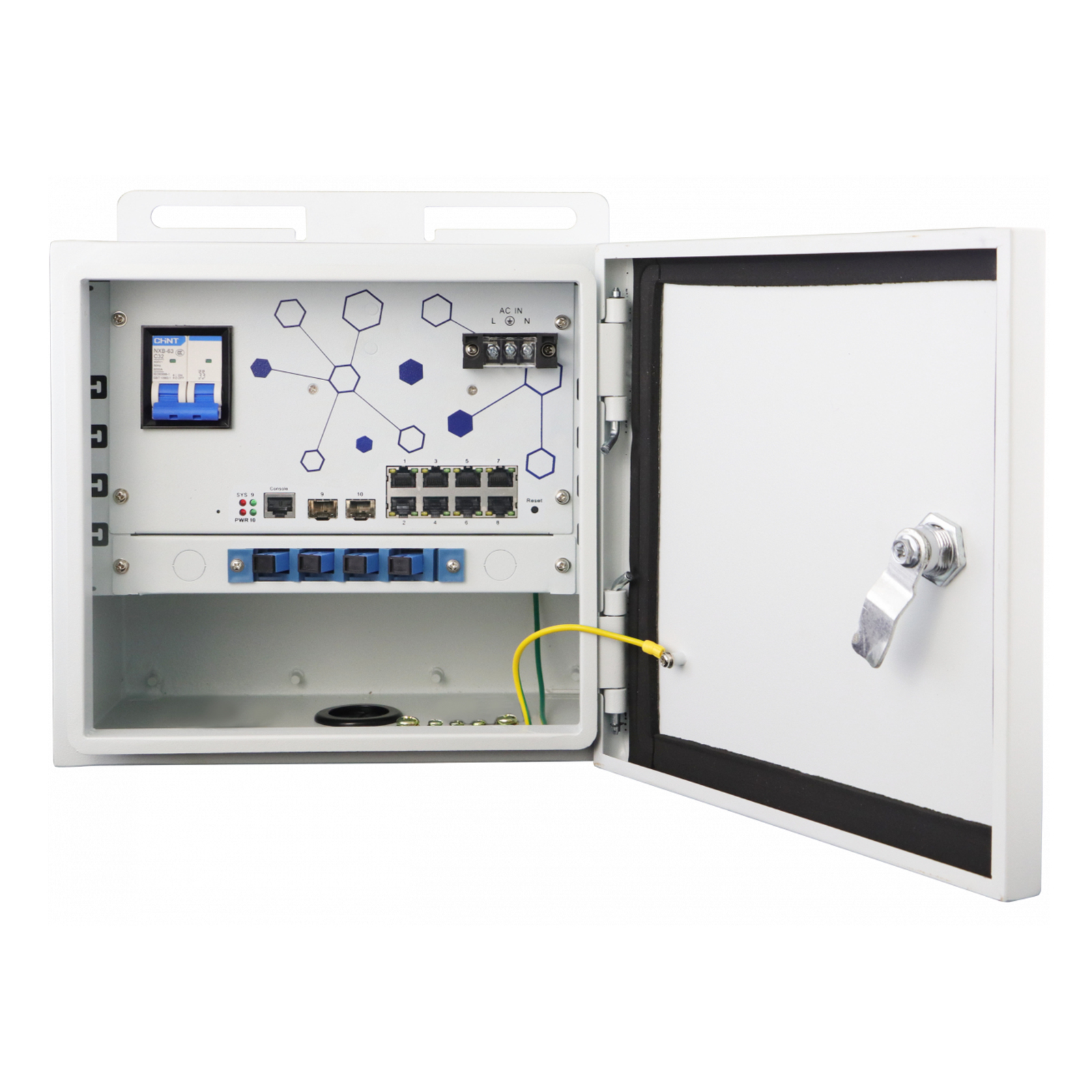 LevelOne Switch 10x GE OSW-1061 8x Outputs 802.3ataf PoE