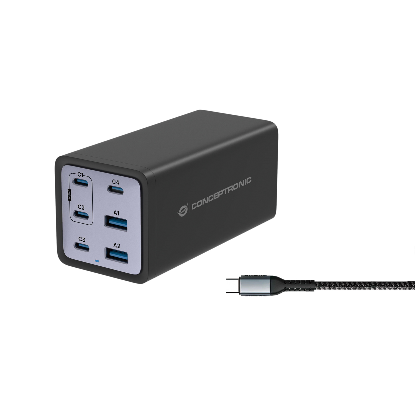 Conceptronic OZUL06BE 6-port 200W USB-C Charger