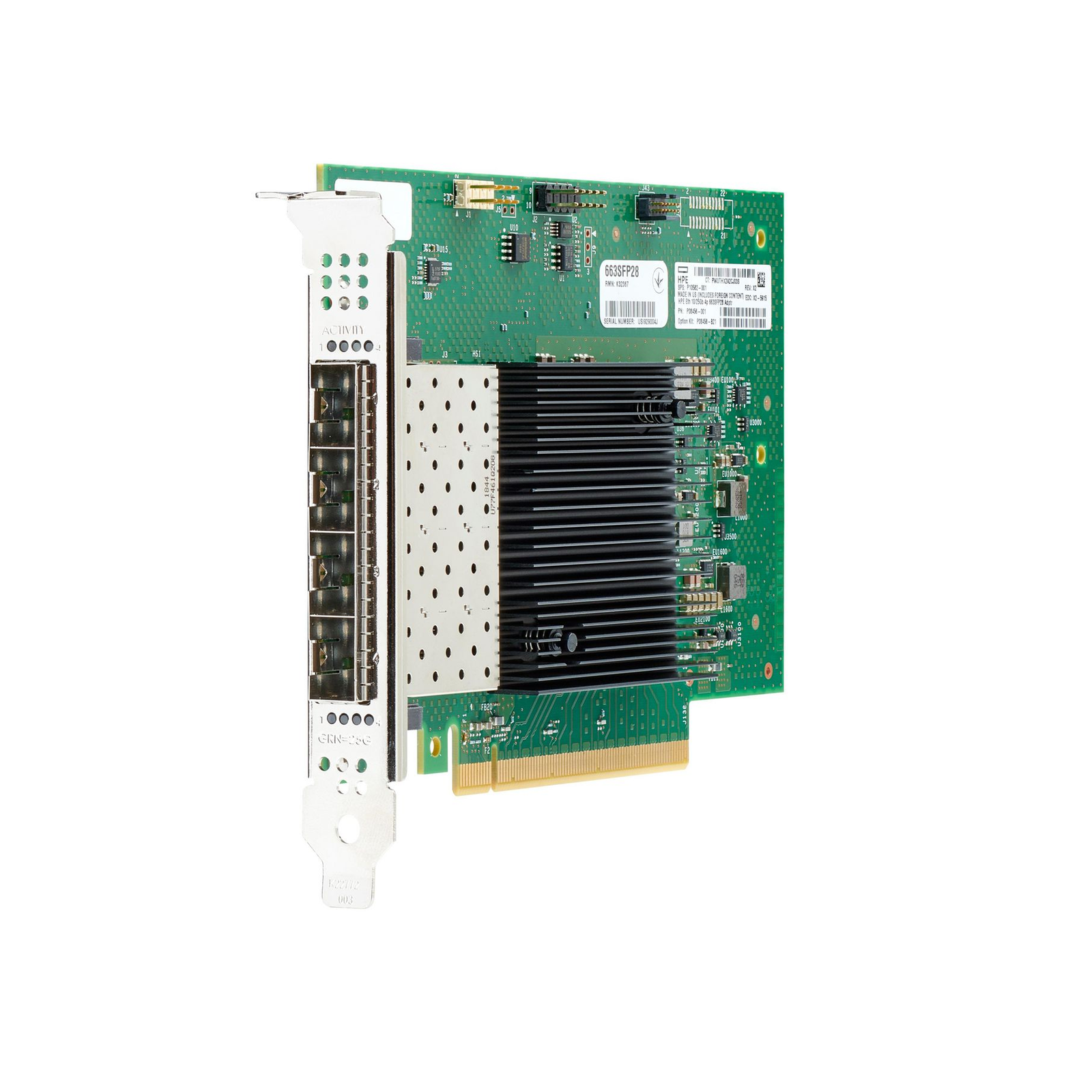 HPE Intel E810-XXVDA4 Network Adapter PCIe 4.0 X16