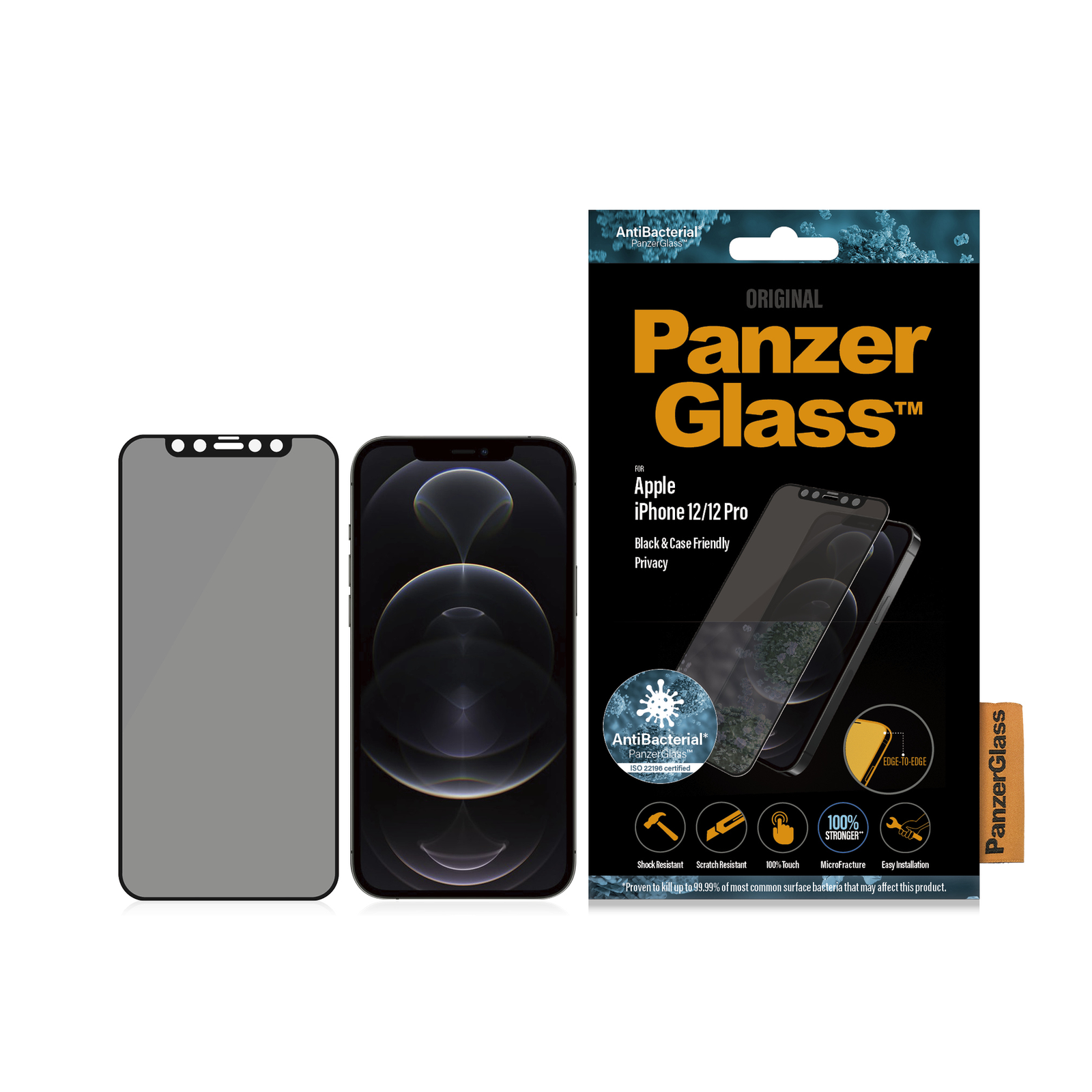 PanzerGlass Original 6.1 Black for IPhone 12 12 Pro