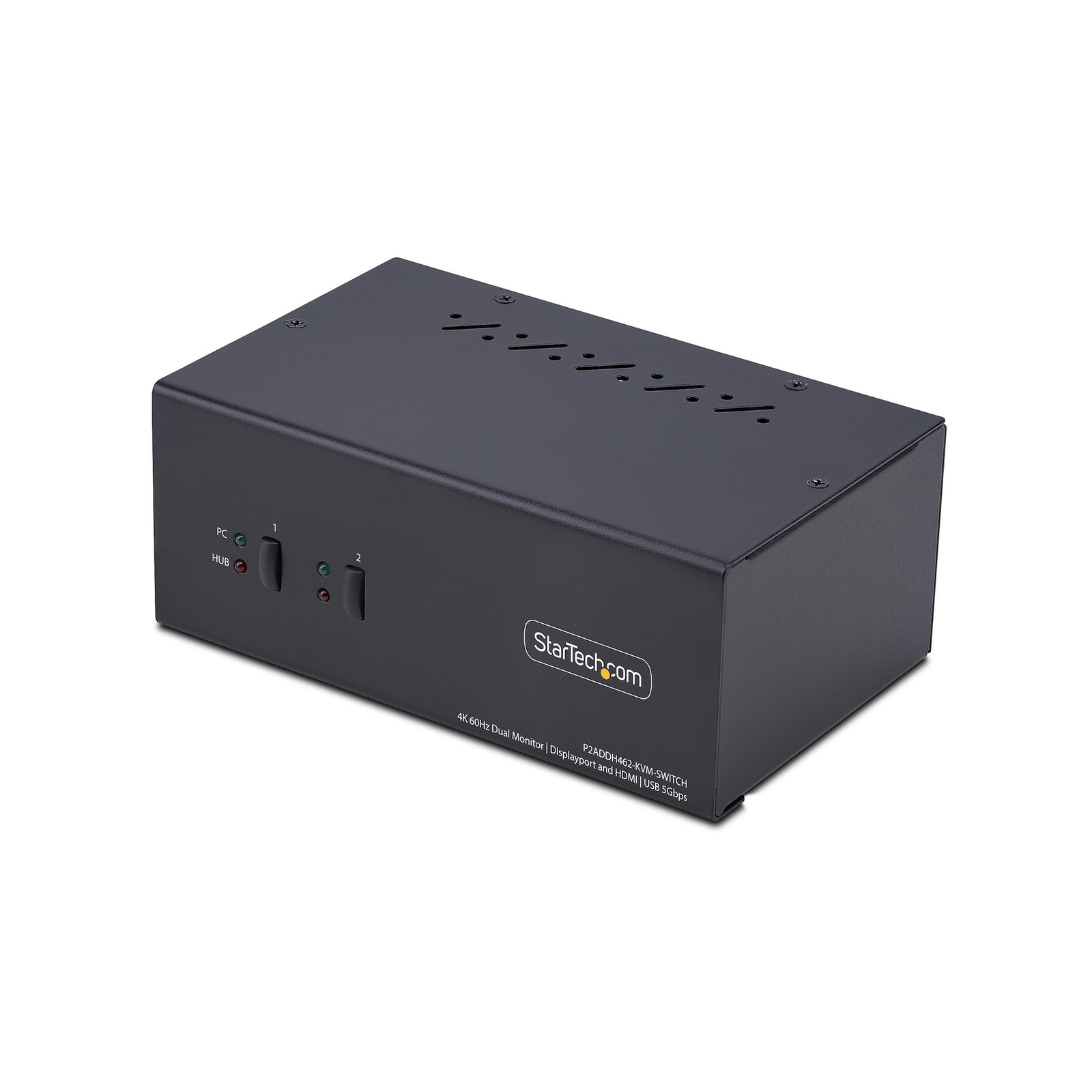 StarTech 2-Port Dual-Monitor DisplayPort And HDMI KVM Switch 4K 60Hz