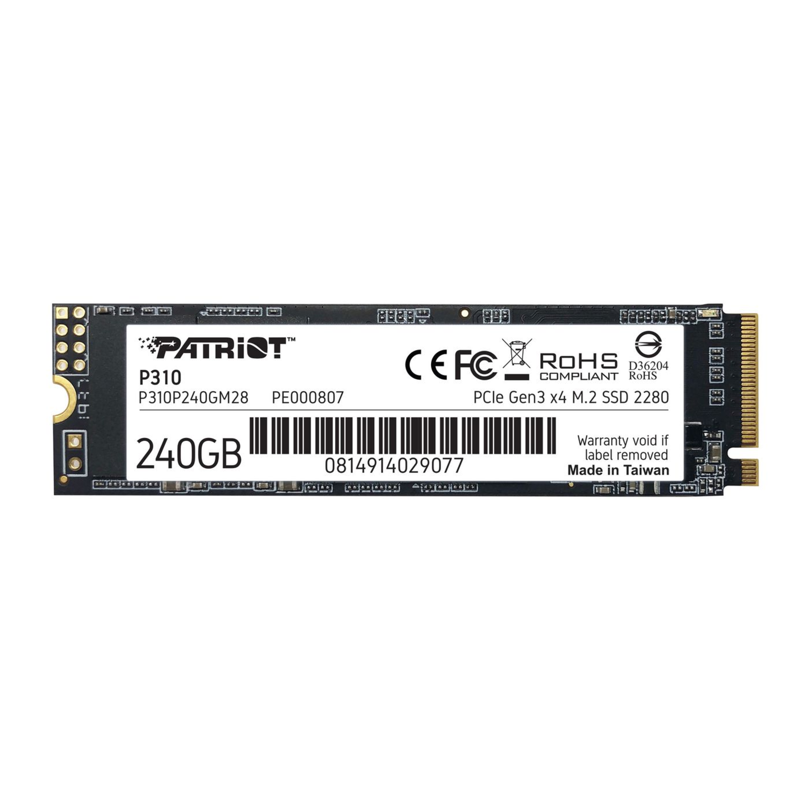 Patriot Memory P310 240 GB PCIe 3.0 X4 NVMe 1.3 M.2 2280