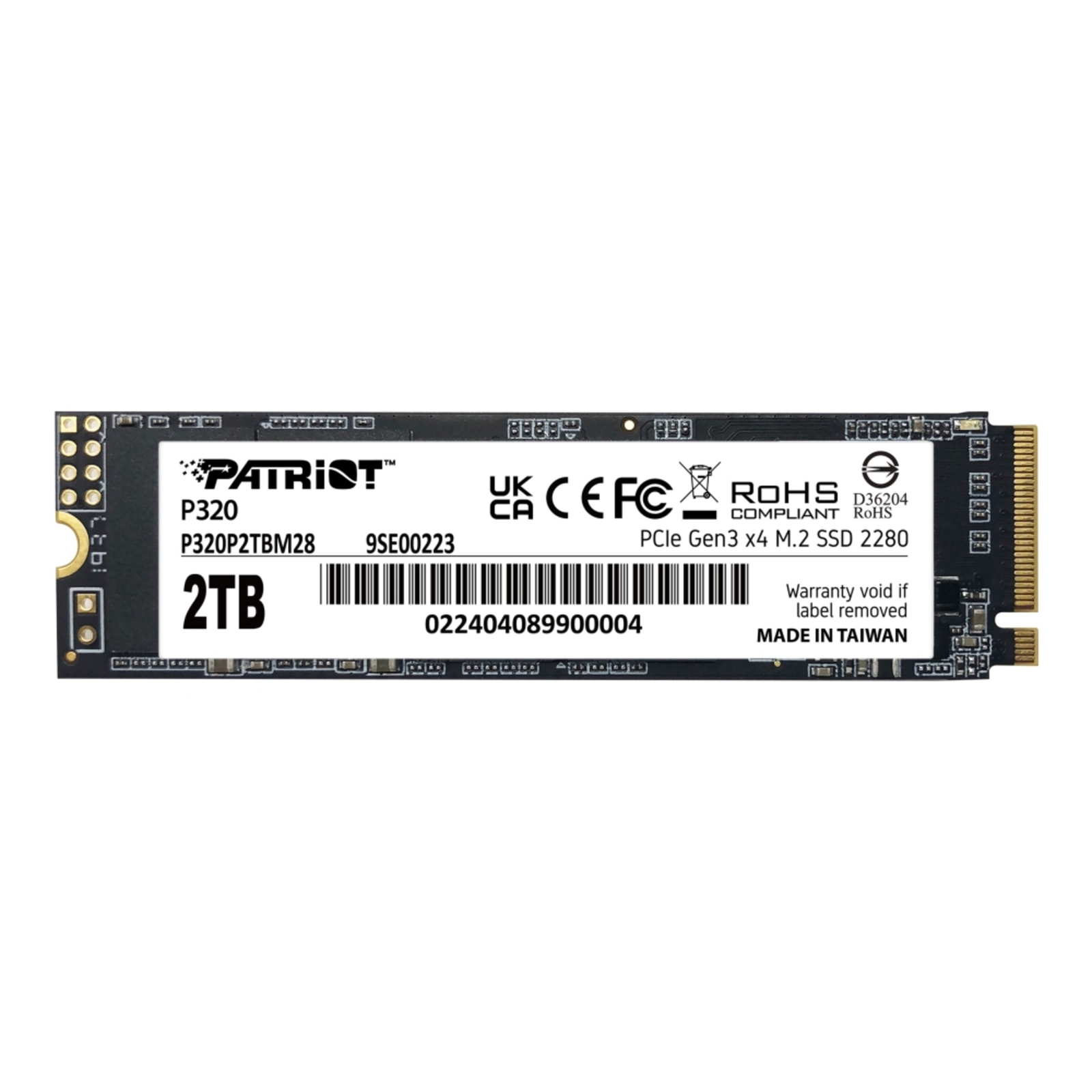 Patriot Memory SSD 2TB M.2 P320 PCIe 3.0 NVME 3000 2200 PE999