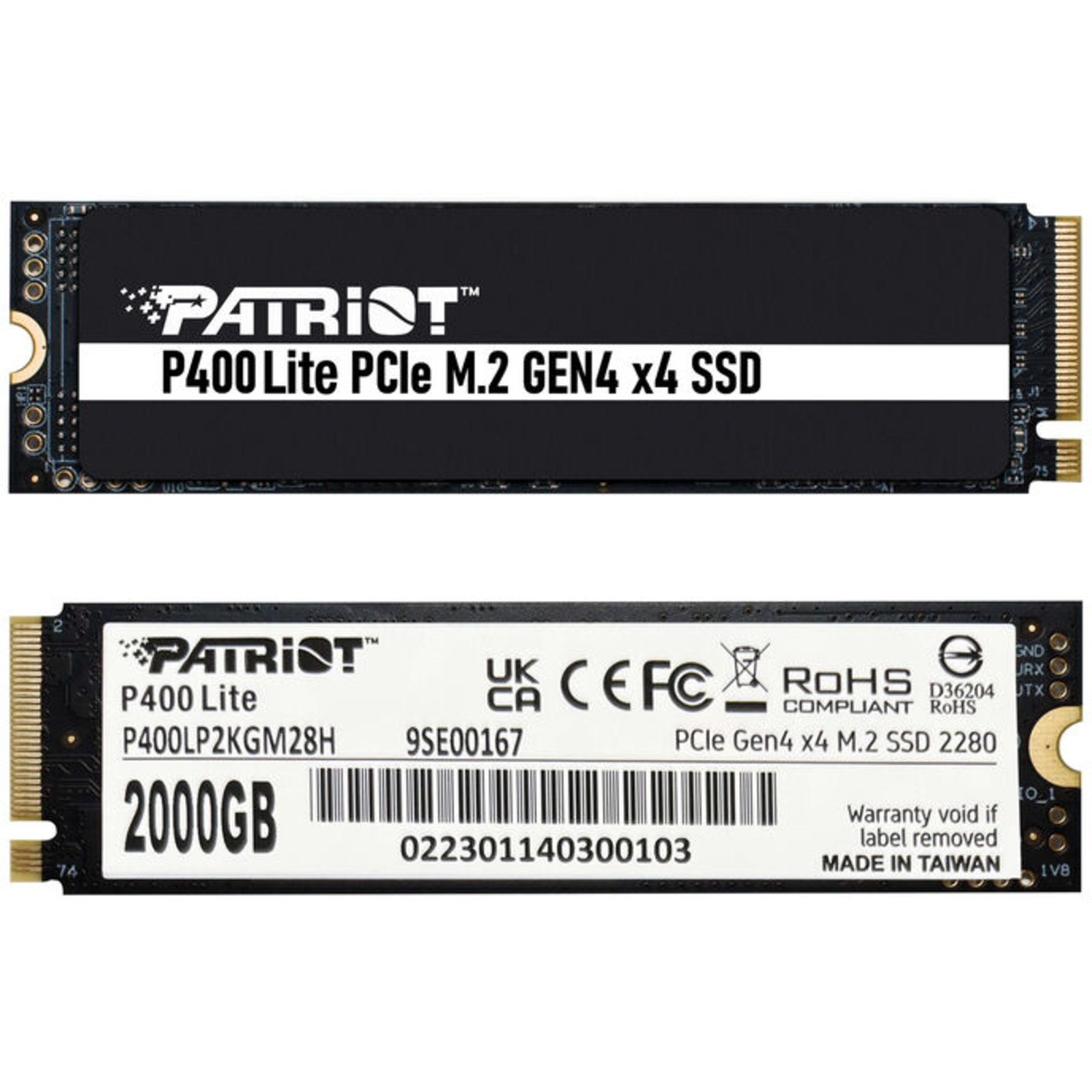 Patriot Memory SSD 2TB M.2 P400 Lite PCIe 4x4 NVMe 3300 2700 PS1656