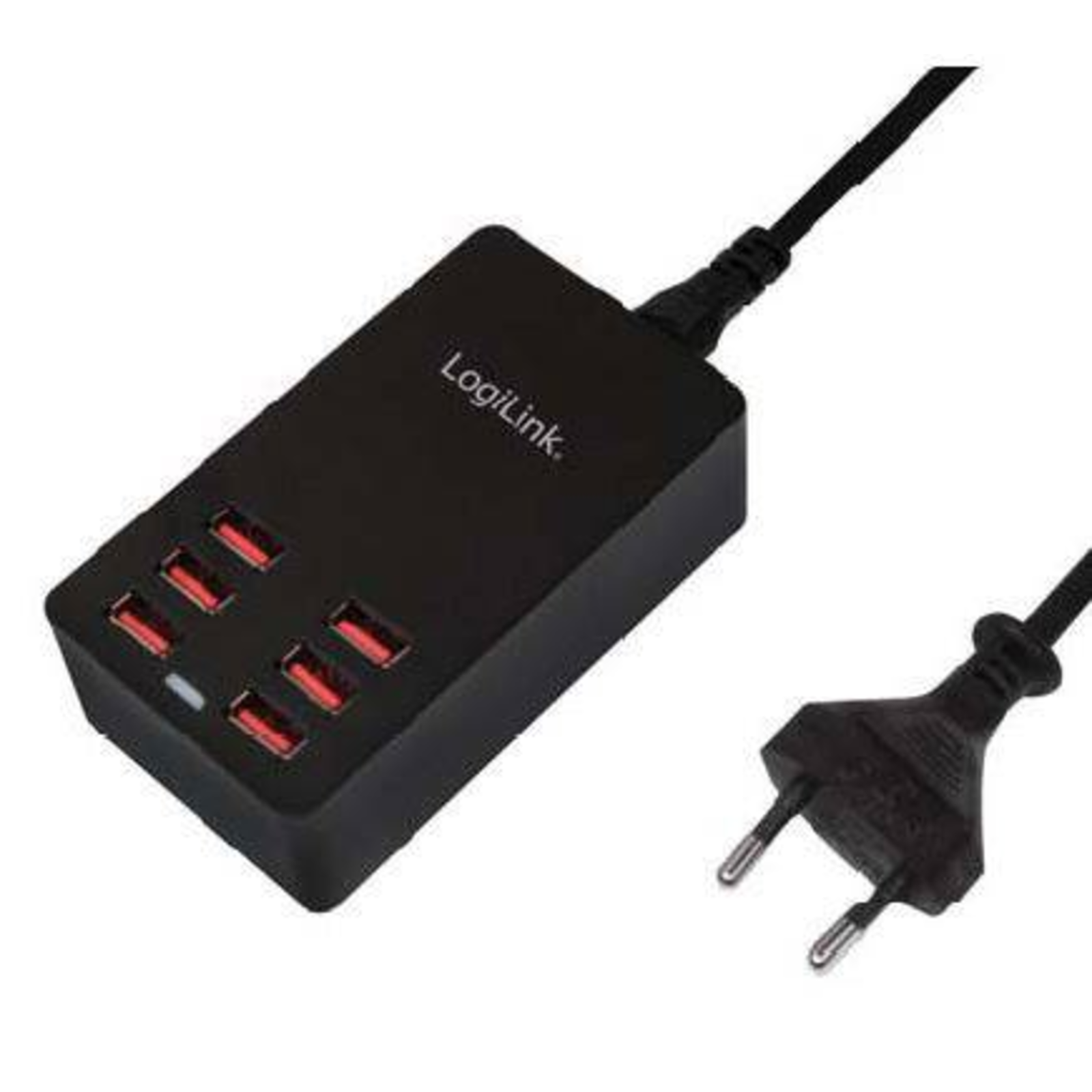 LogiLink Table Charger Power Supply 32 Watt 6.4 A 6 Output Ports (6 X USB)