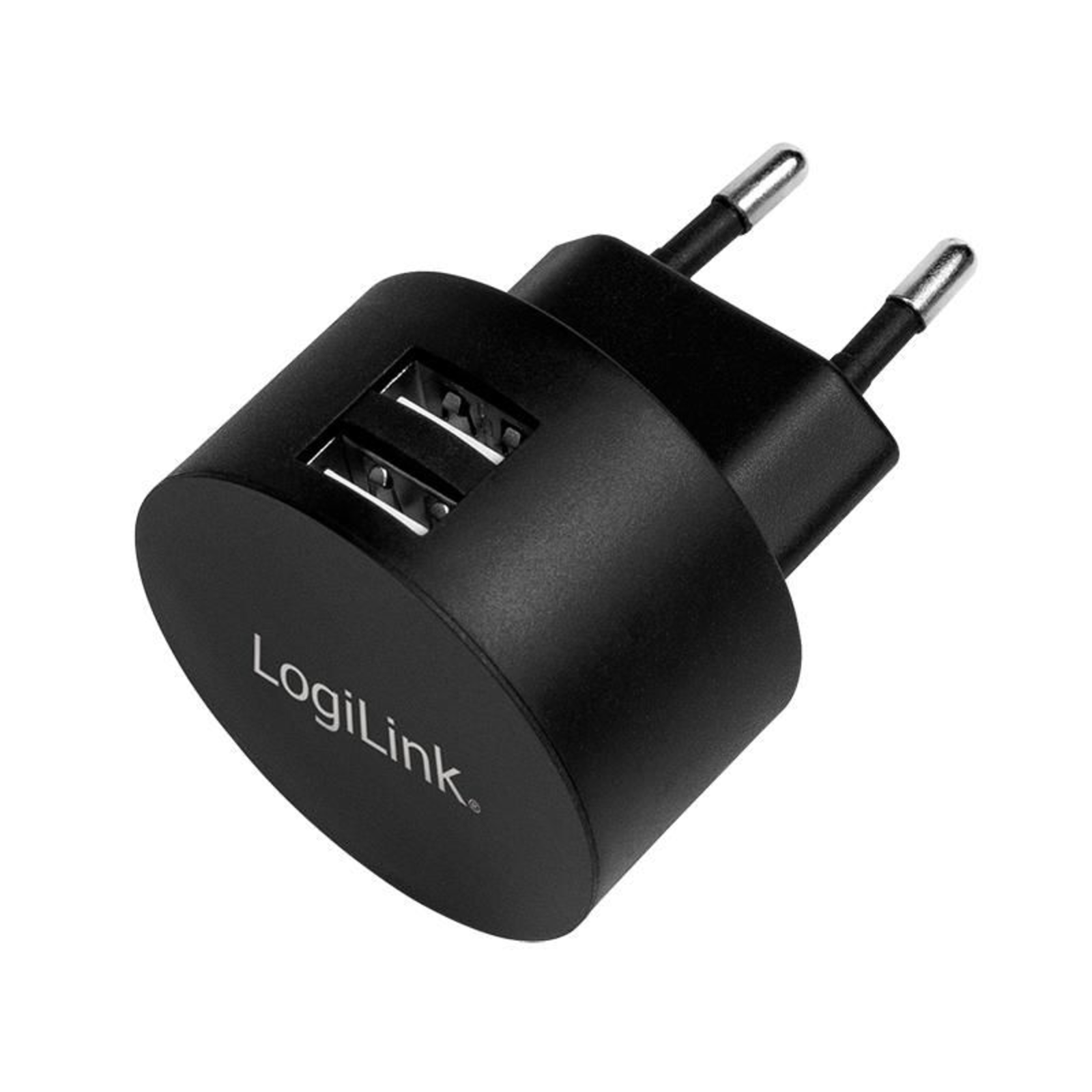 LogiLink USB Charger 10.5 W 2x USB-A Black Indoor