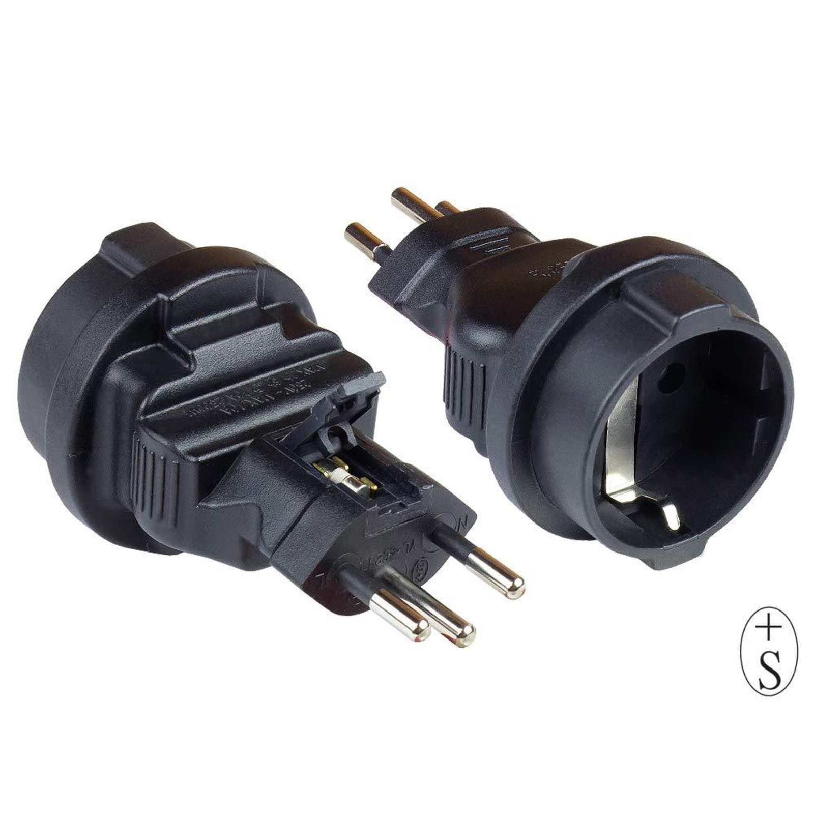 Good Connections PA-6002S Type J (CH) Type F Black