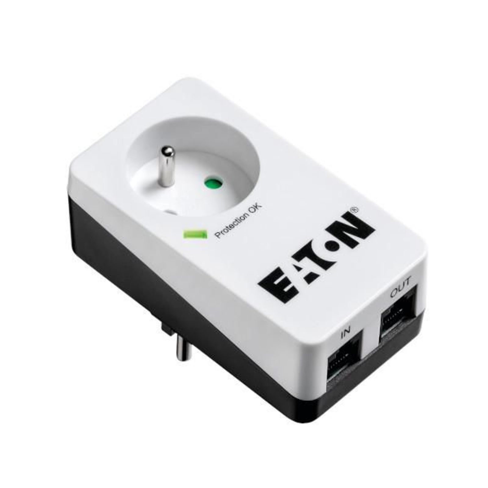Eaton Predection Box 1-socket Surge Predector + RJ11 (Black)