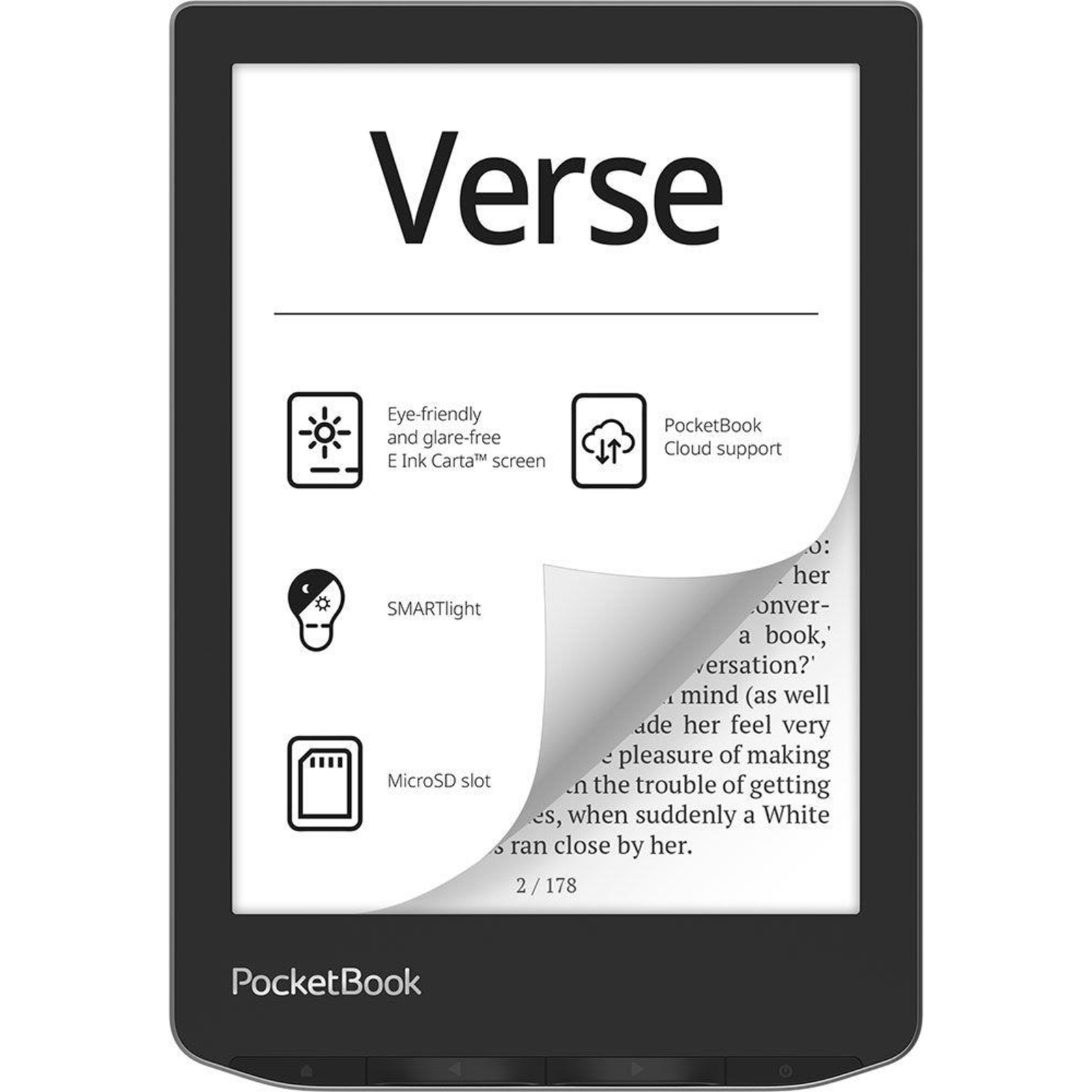 Pocketbook Verse 15.2 Cm (6 Inches) E Ink Carta 758 X 1024 Pixels ACSM DOCX AZW DjVu PRC,