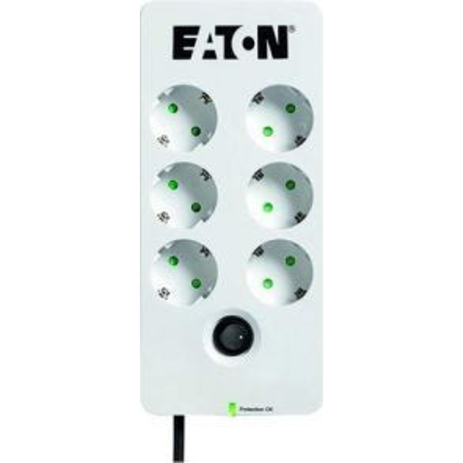 Eaton Socket Strip 6-way with Overvoltage Predection And Switch 1.5m White