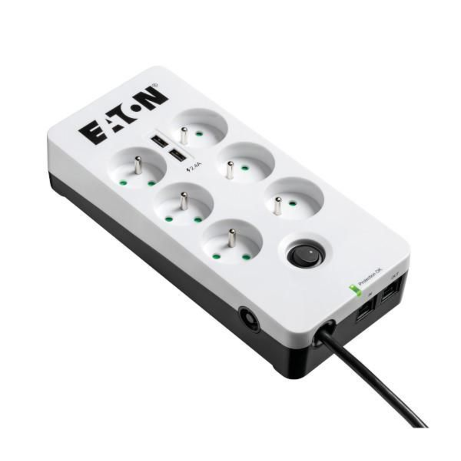 Eaton Predection Box 6-socket Surge Predector + USB (White)