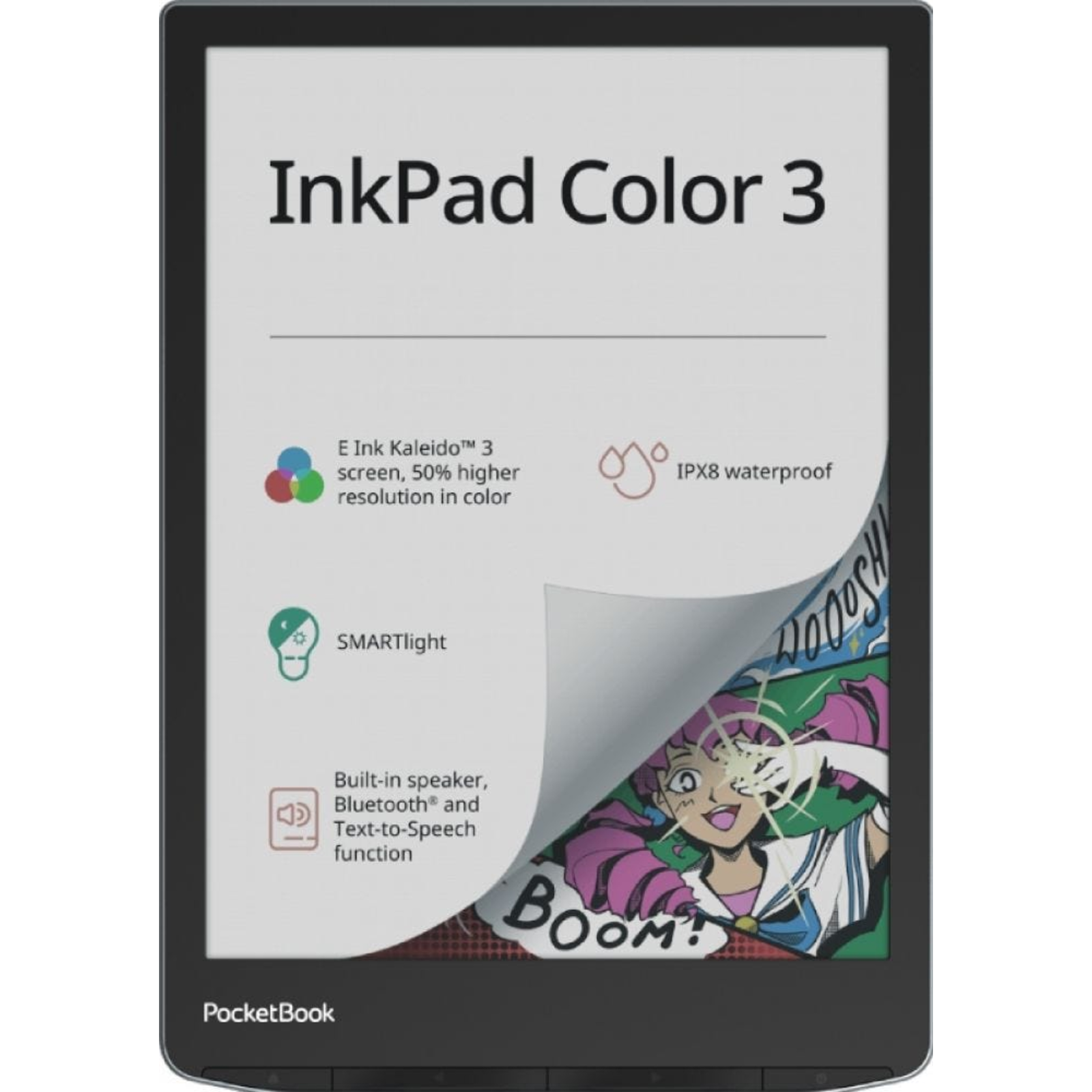 Pocketbook InkPad Color 3 19.8 Cm (7.8 Inches) Kaleido E-ink 1404 X 1872 Pixels 4096 Colours,