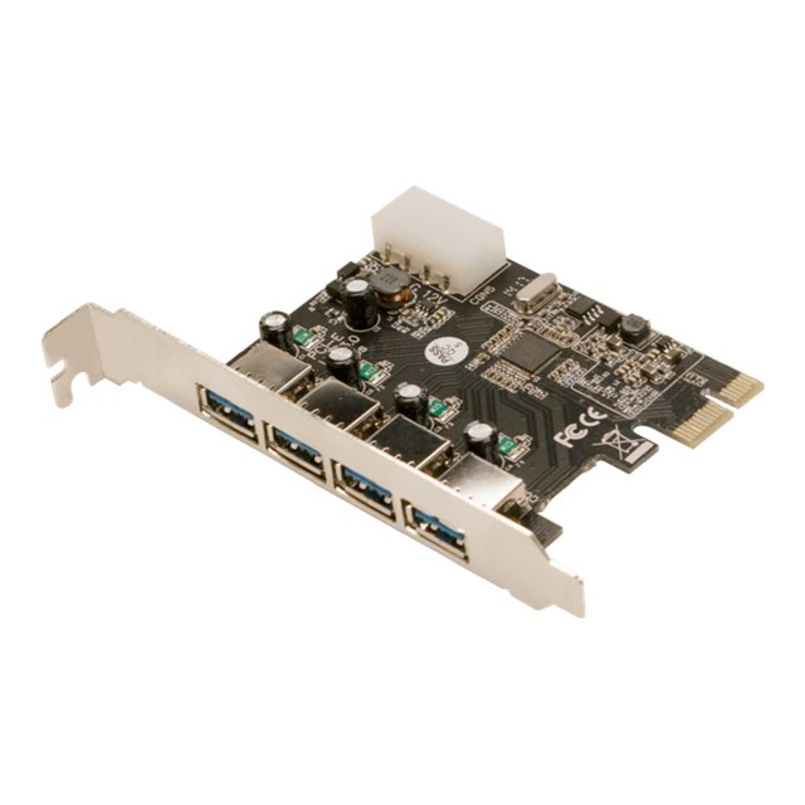 LogiLink USB 3.0 4-Port PCI Express Card USB-adapter PCI Express 2.0 X1 5Gbps
