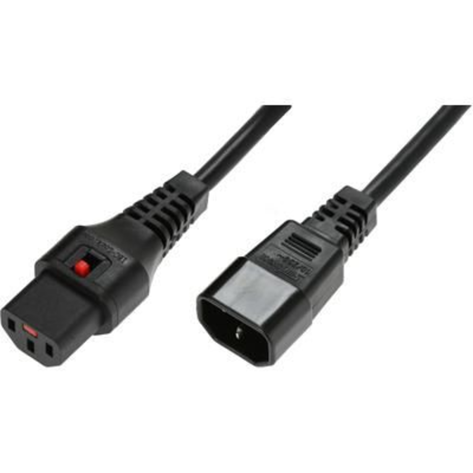 Micro Connect Extension Cord with IEC LOCK C13-C14 3M BLACK H05VV-F.