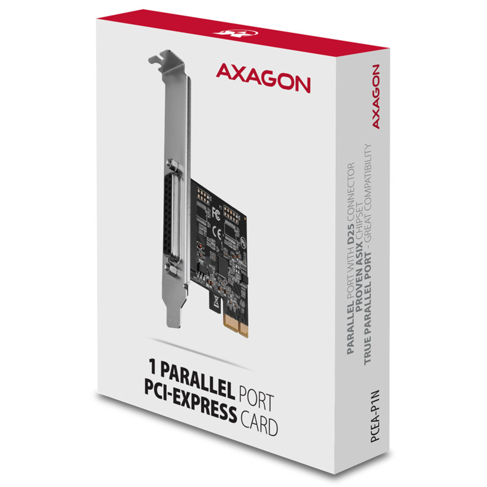 Axagon PCEA-P1N PCIe Adapter with 1x Parallel Ports ASIX AX99100 Chipset