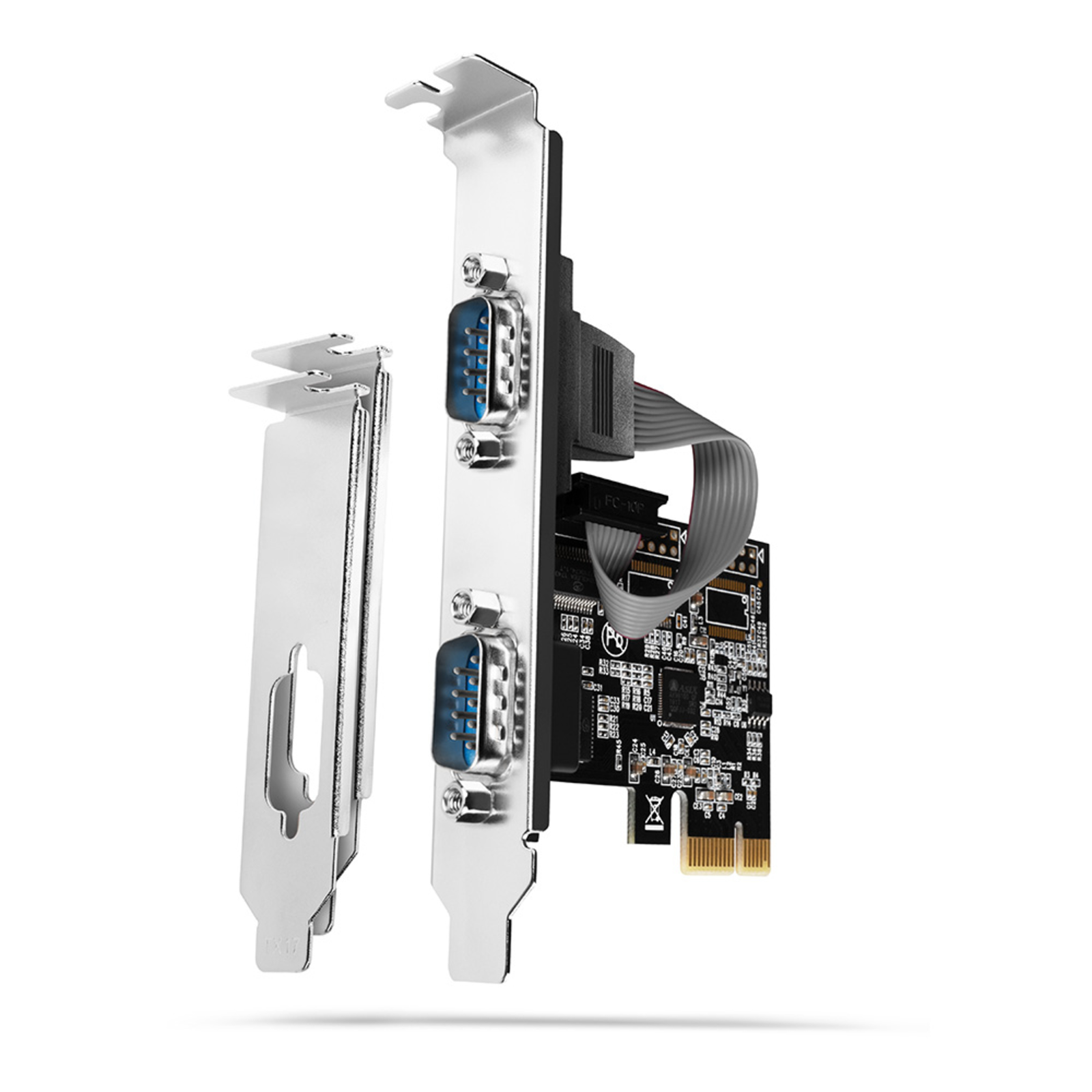 Axagon PCEA-S2N PCIe Adapter with 2x Serial Ports ASIX AX99100 Chipset