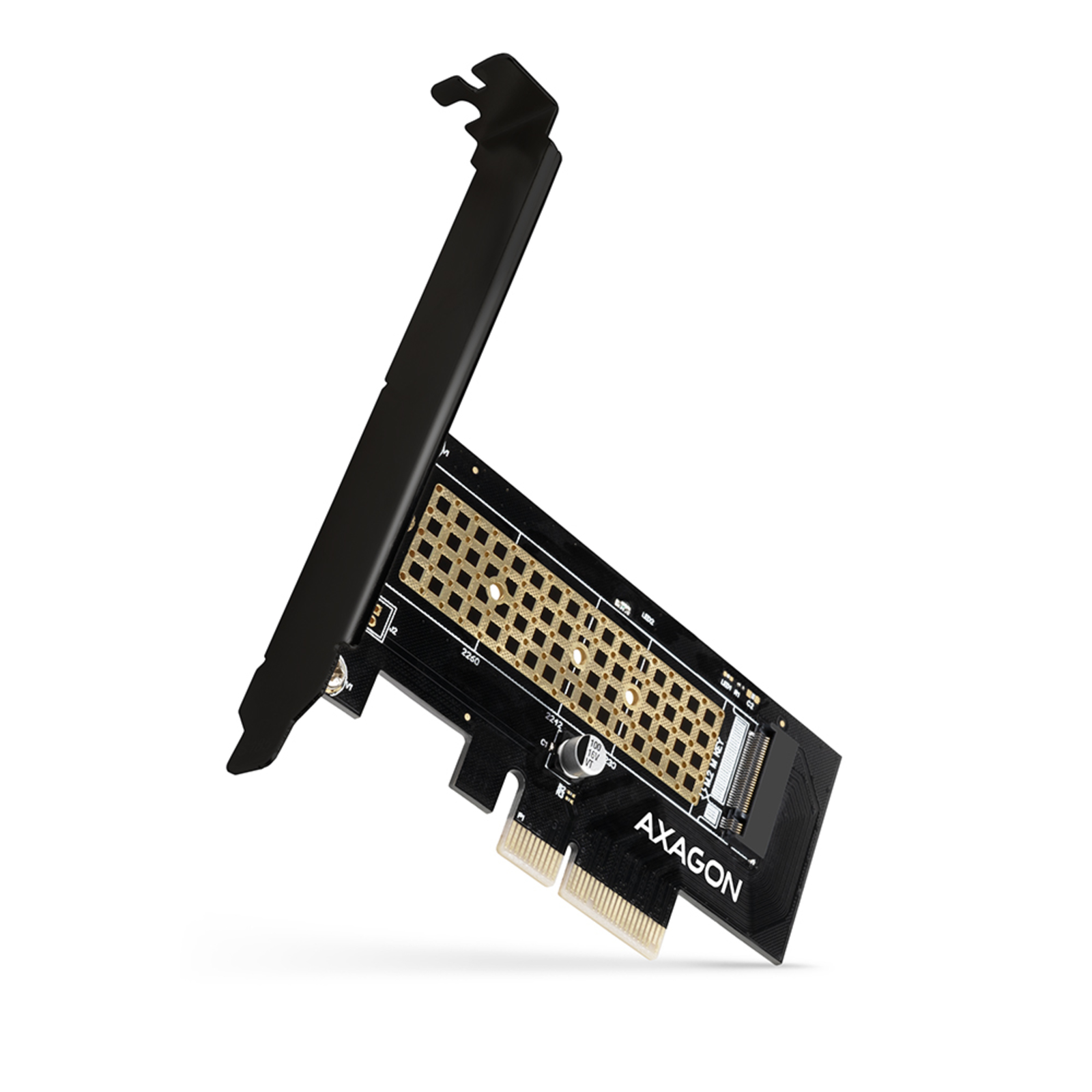 Axagon PCEM2-N PCIe 3.0 X4 Adapter 1x M.2 NVMe SSD up to 2280 Passive Cooling