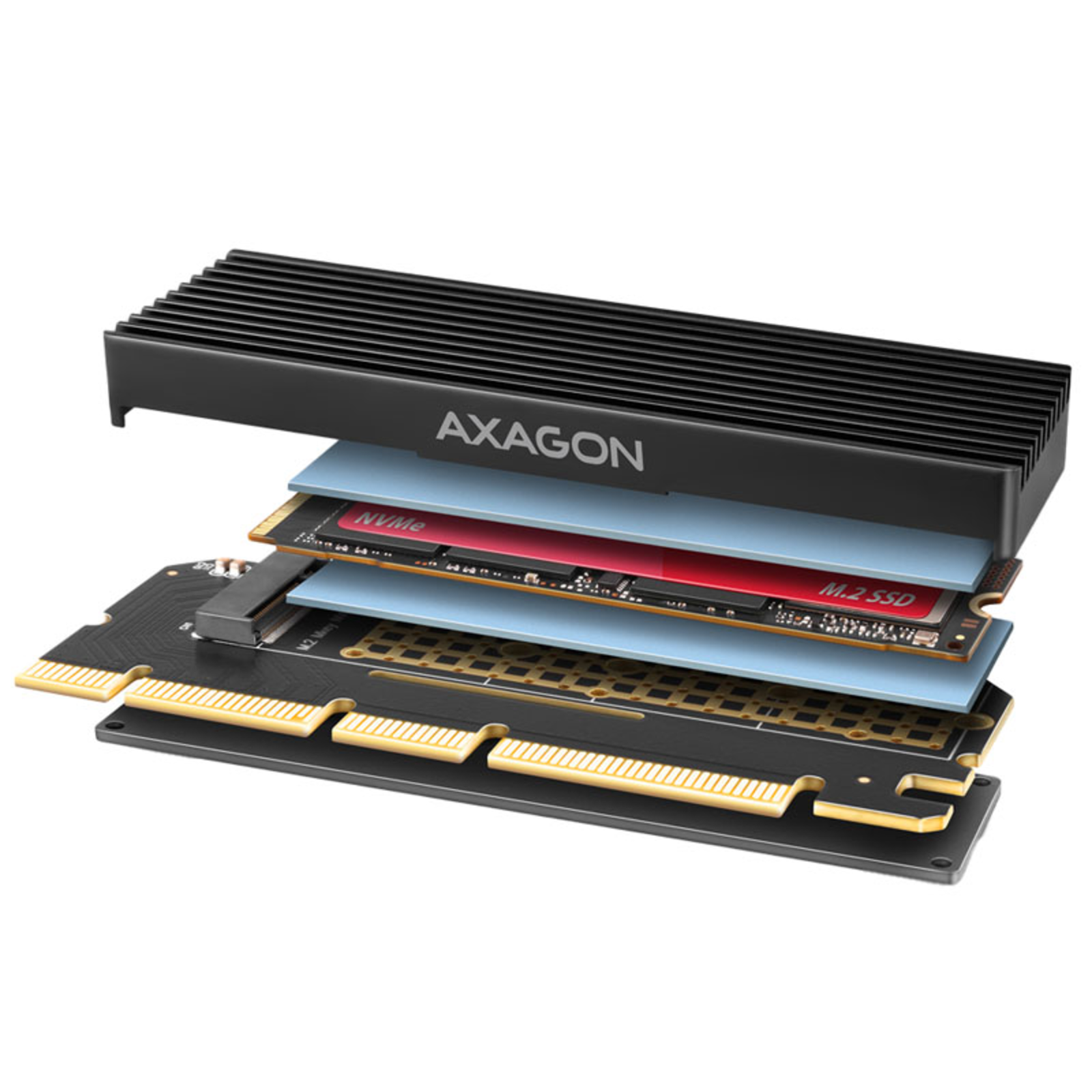 Axagon PCEM2-XS PCI-E 3.0 16x M.2 SSD NVMe 80mm SSD Low Profile