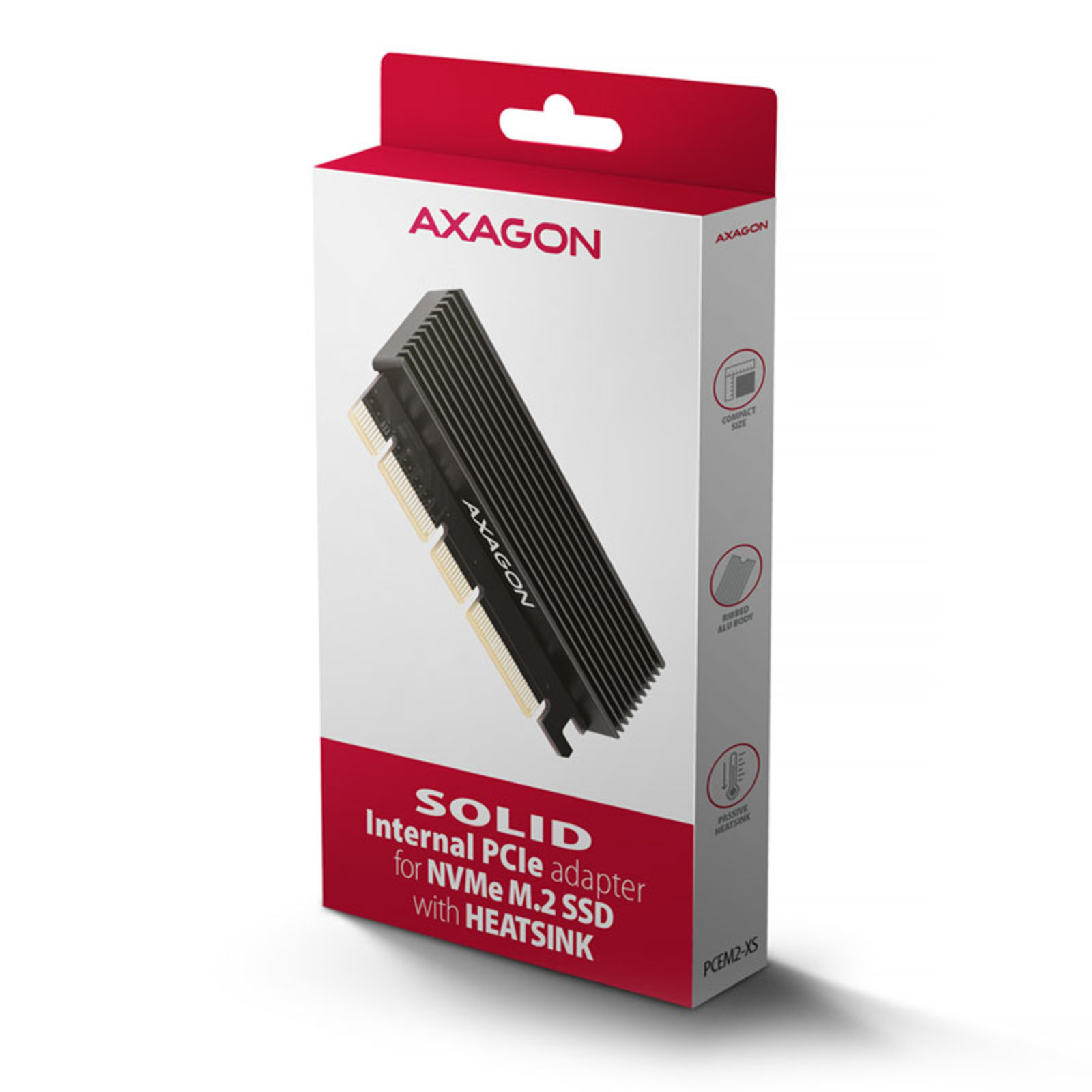 Axagon PCEM2-XS PCI-E 3.0 16x M.2 SSD NVMe 80mm SSD Low Profile
