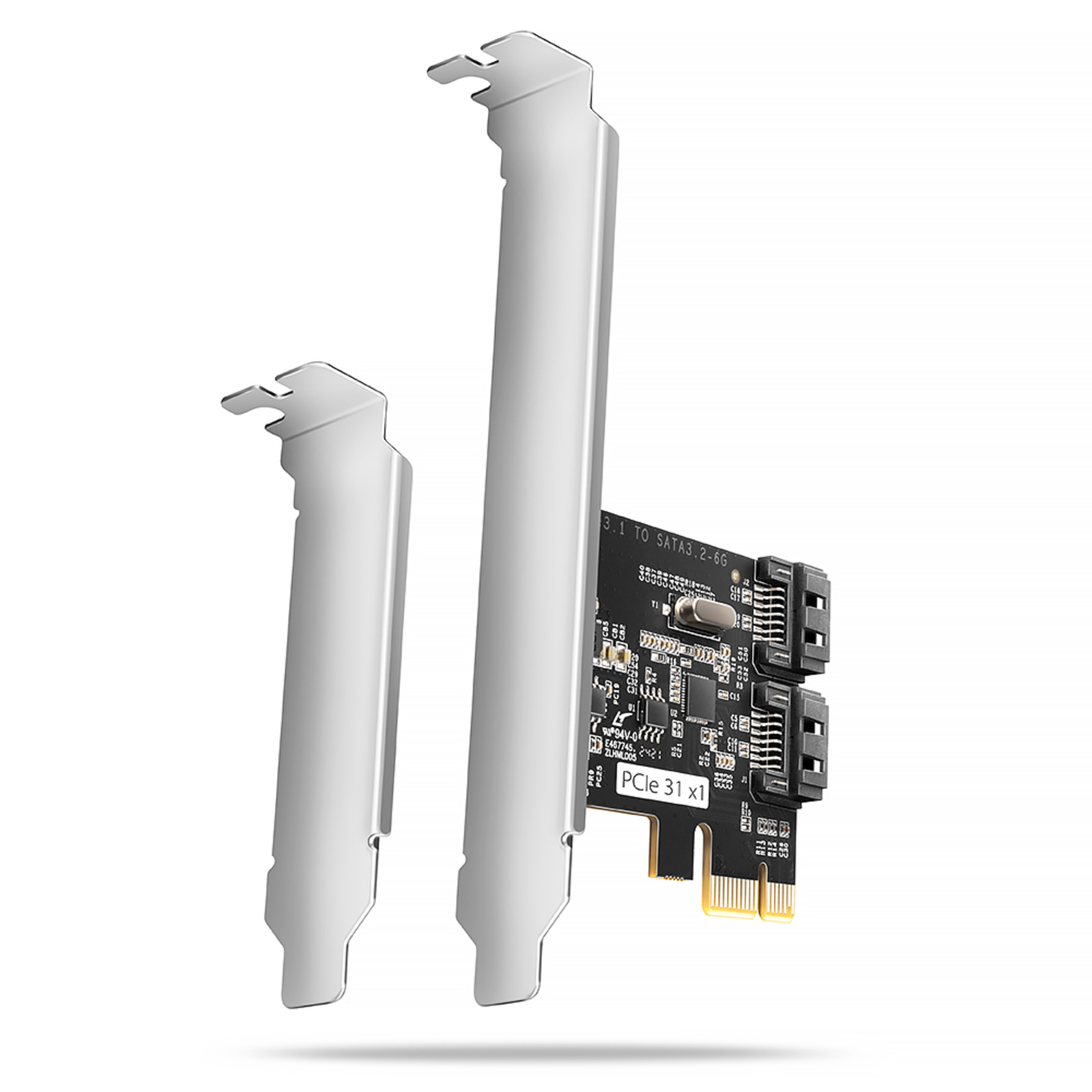 Axagon PCES-SJ2 PCIe Controller 2x Internal SATA 6G Port JMB582 + LP
