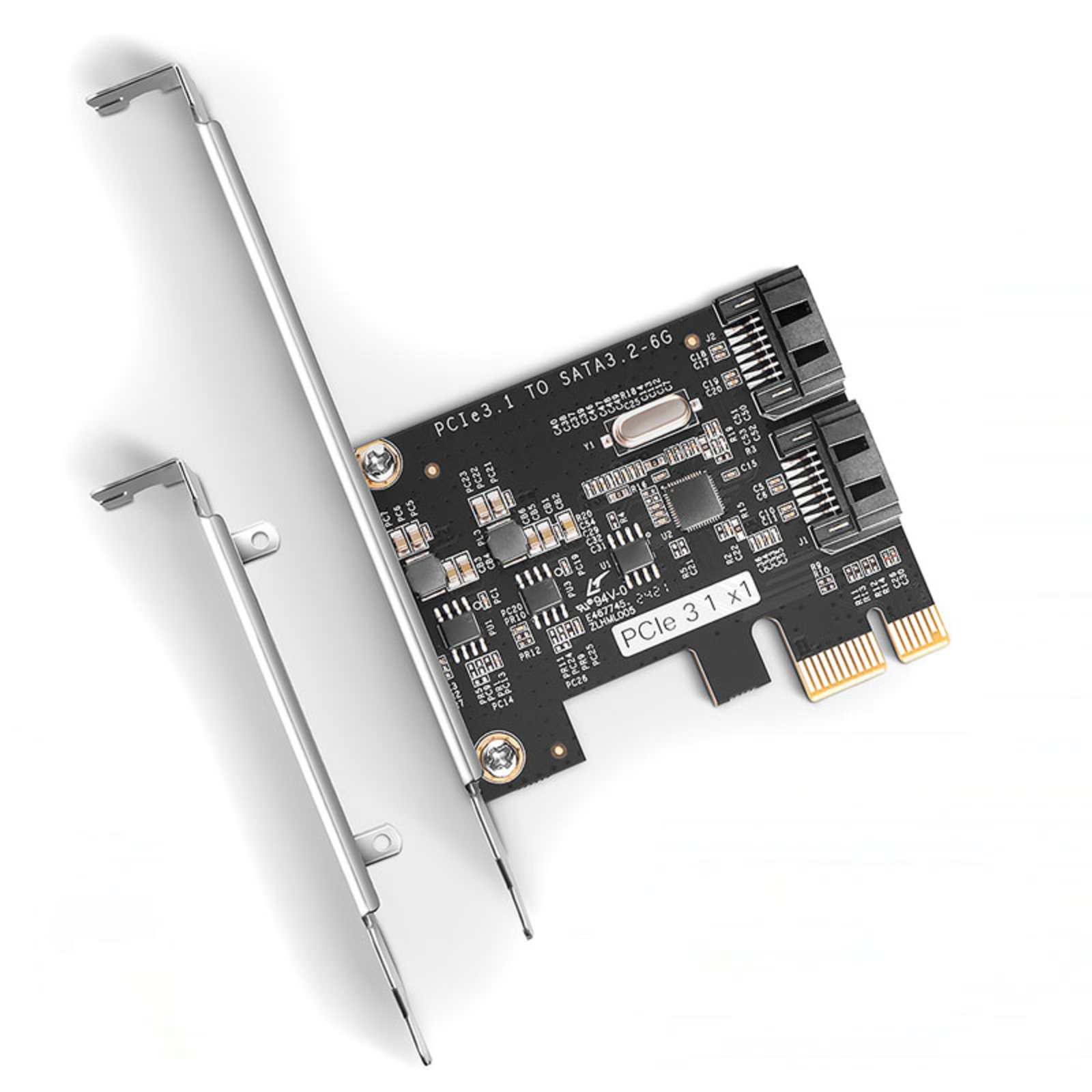 Axagon PCES-SJ2 PCIe Controller 2x Internal SATA 6G Port JMB582 + LP