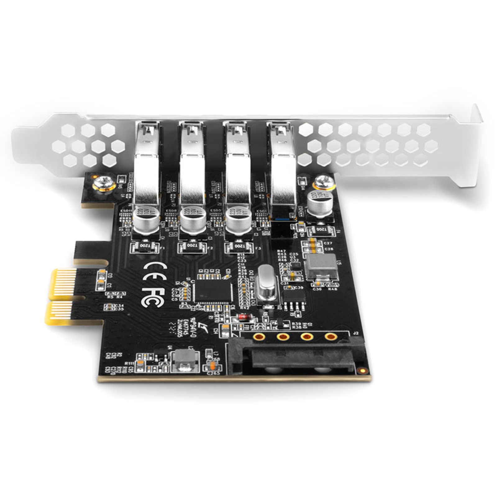 Axagon PCEU-43RS PCIe Adapter 4x USB3.0 UASP VIA 15-pin SATA Power Supply