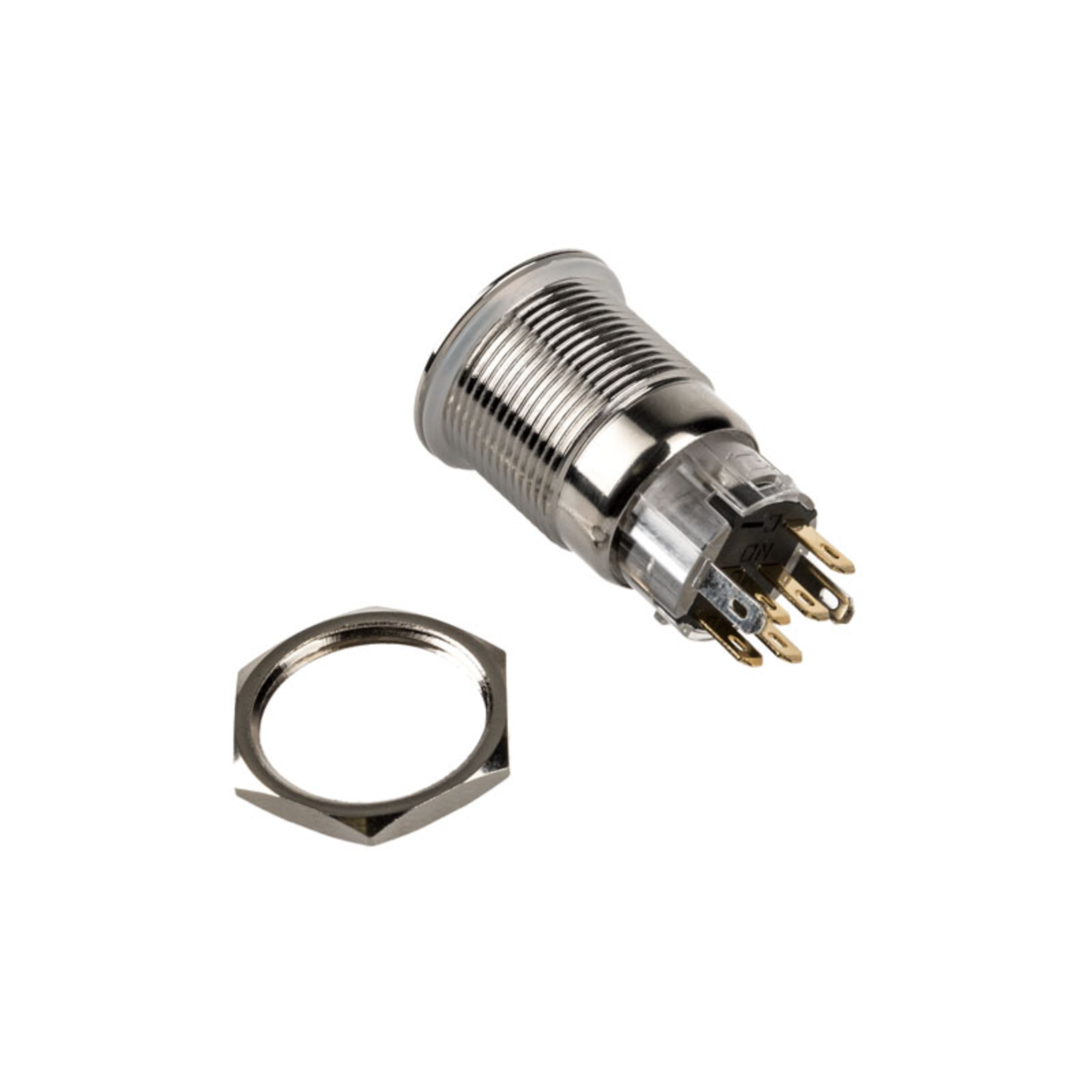 DimasTech Vandalism Switch/button 19mm Silverline Dot RGB