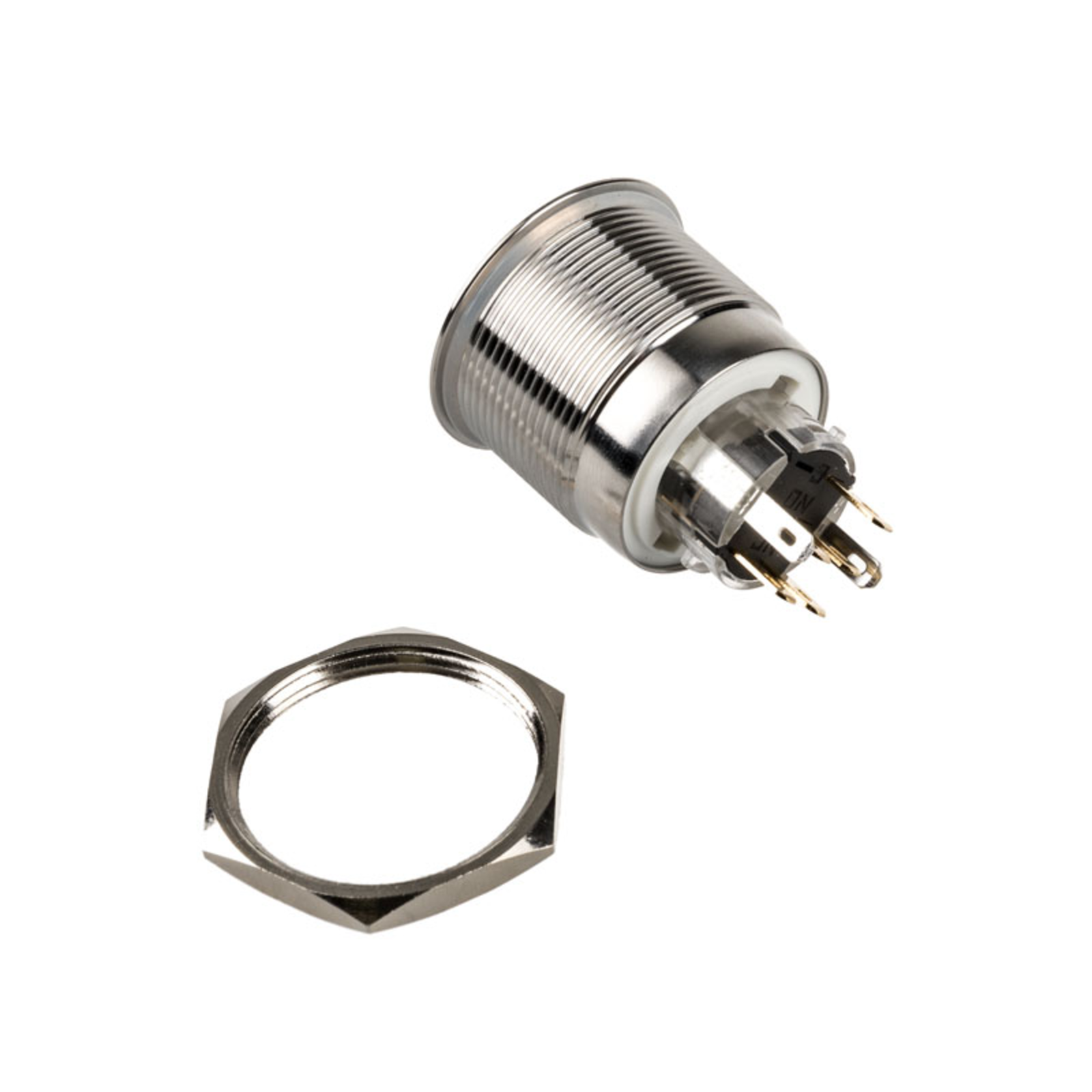 DimasTech Vandalism Button 25mm Silverline Dot RGB