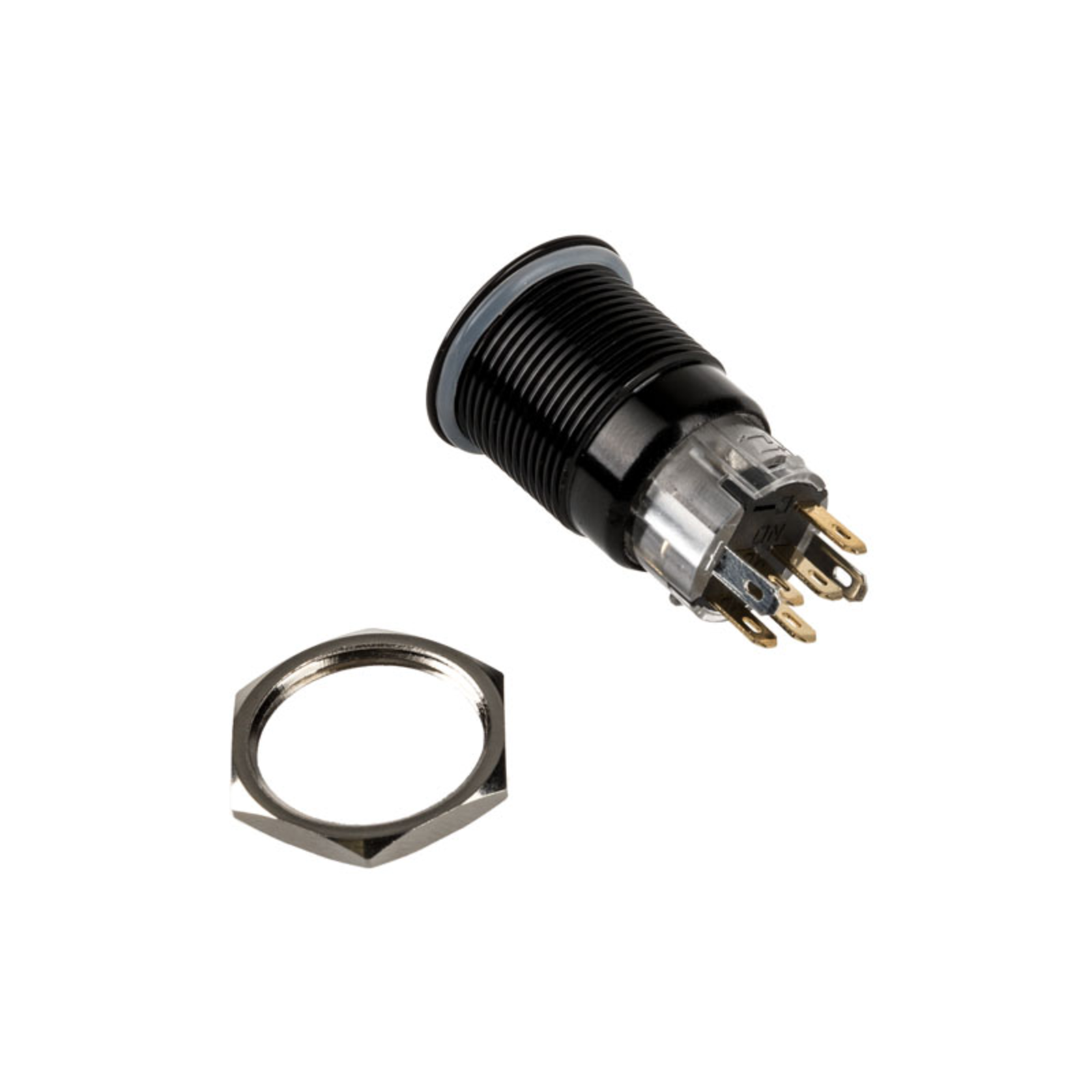 DimasTech Vandalism Switch/button 19mm Blackline Dot RGB