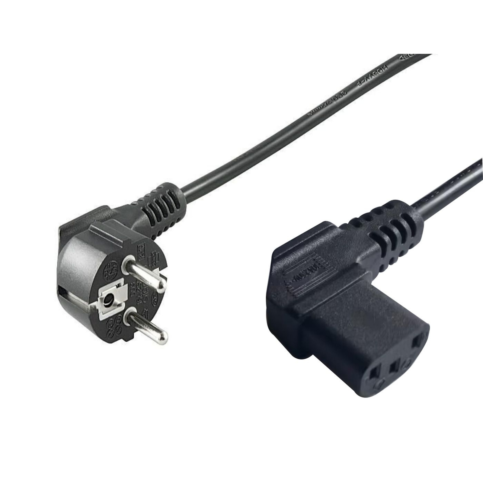 Micro Connect Power Cord CEE 7/7 C13 1.8m Schuko/Angled C13 Black