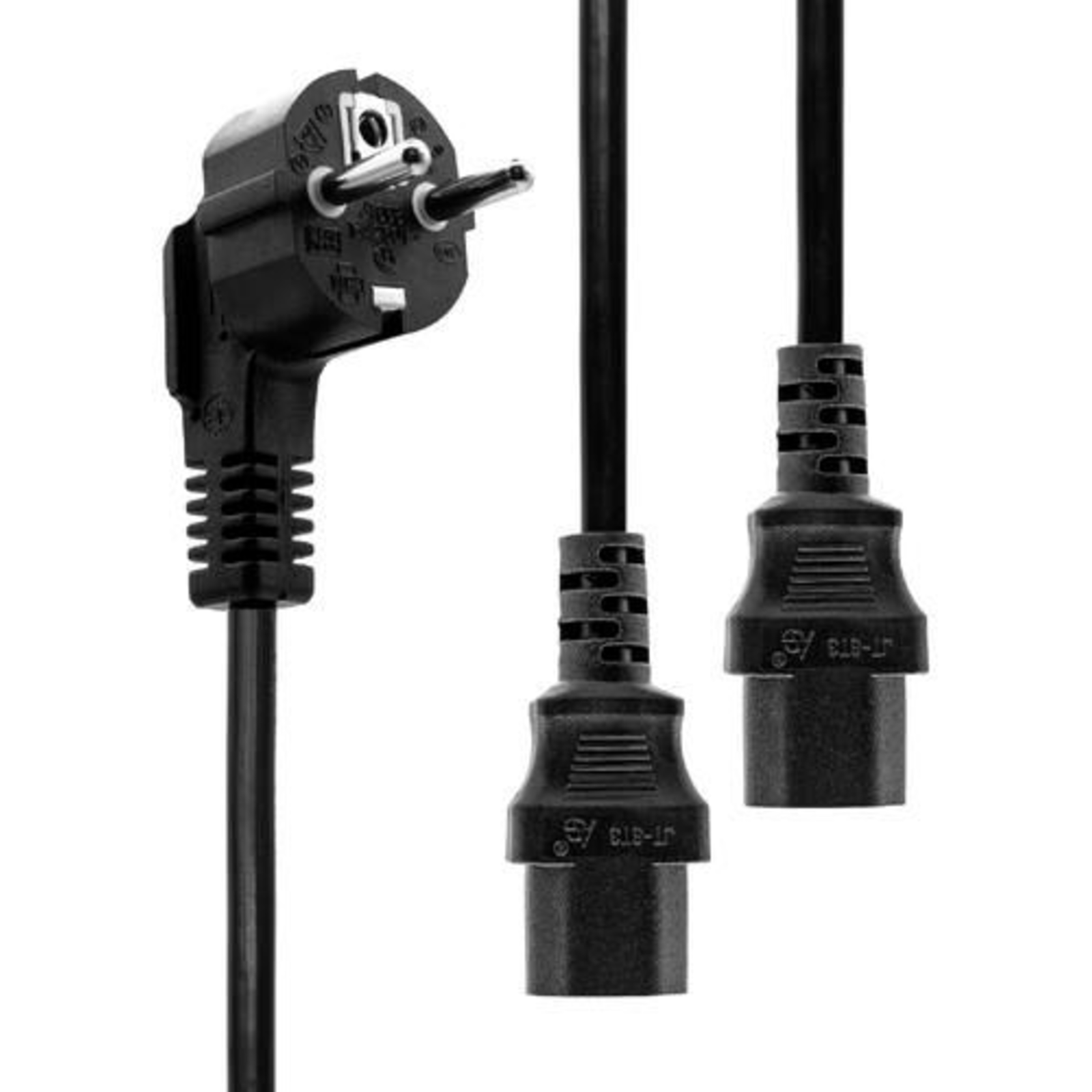 Micro Connect Power Y-Cord 1.8m Black IEC320 3x075mm2
