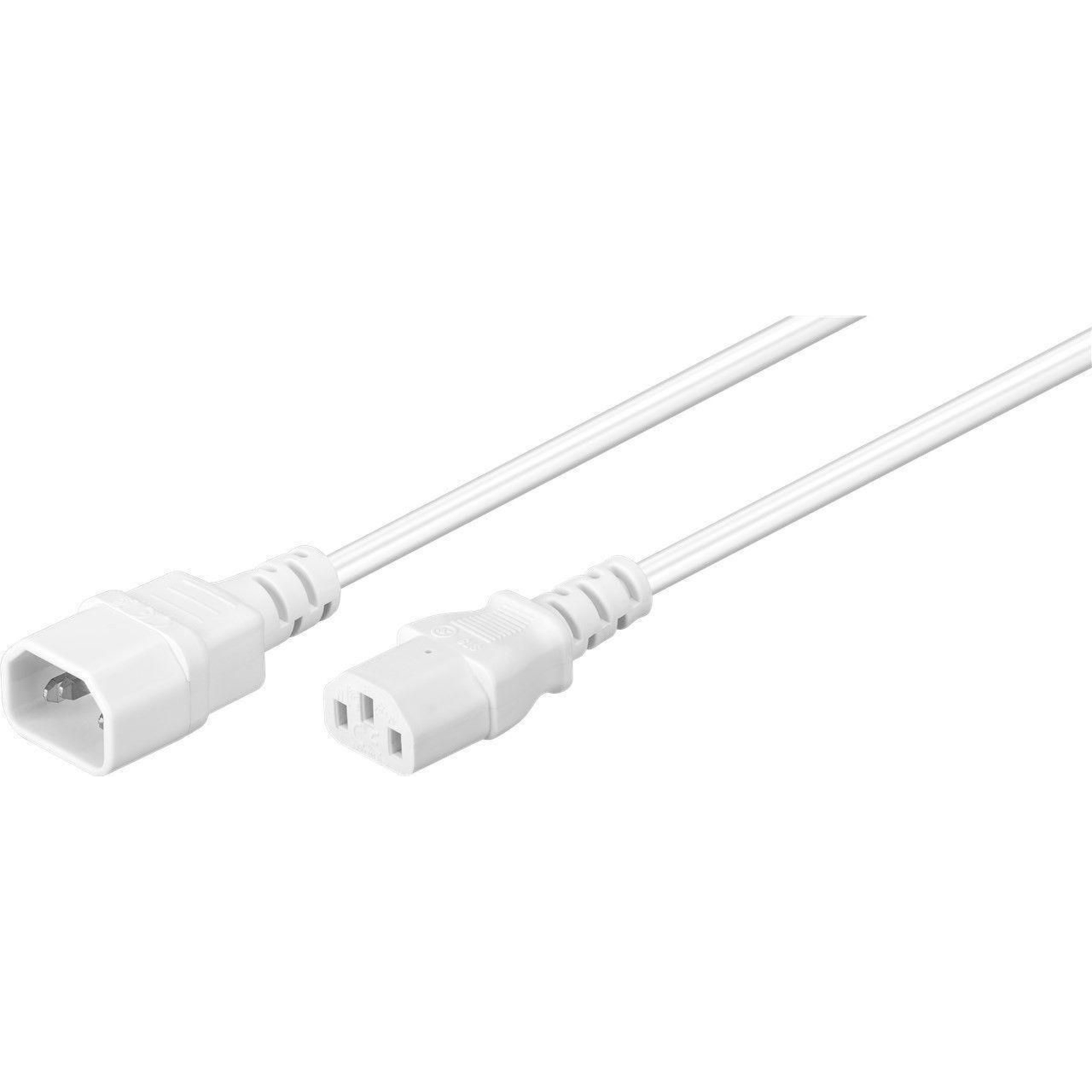 Micro Connect Power Cord C13-C14 0.5m White Extension Cable10A/250V