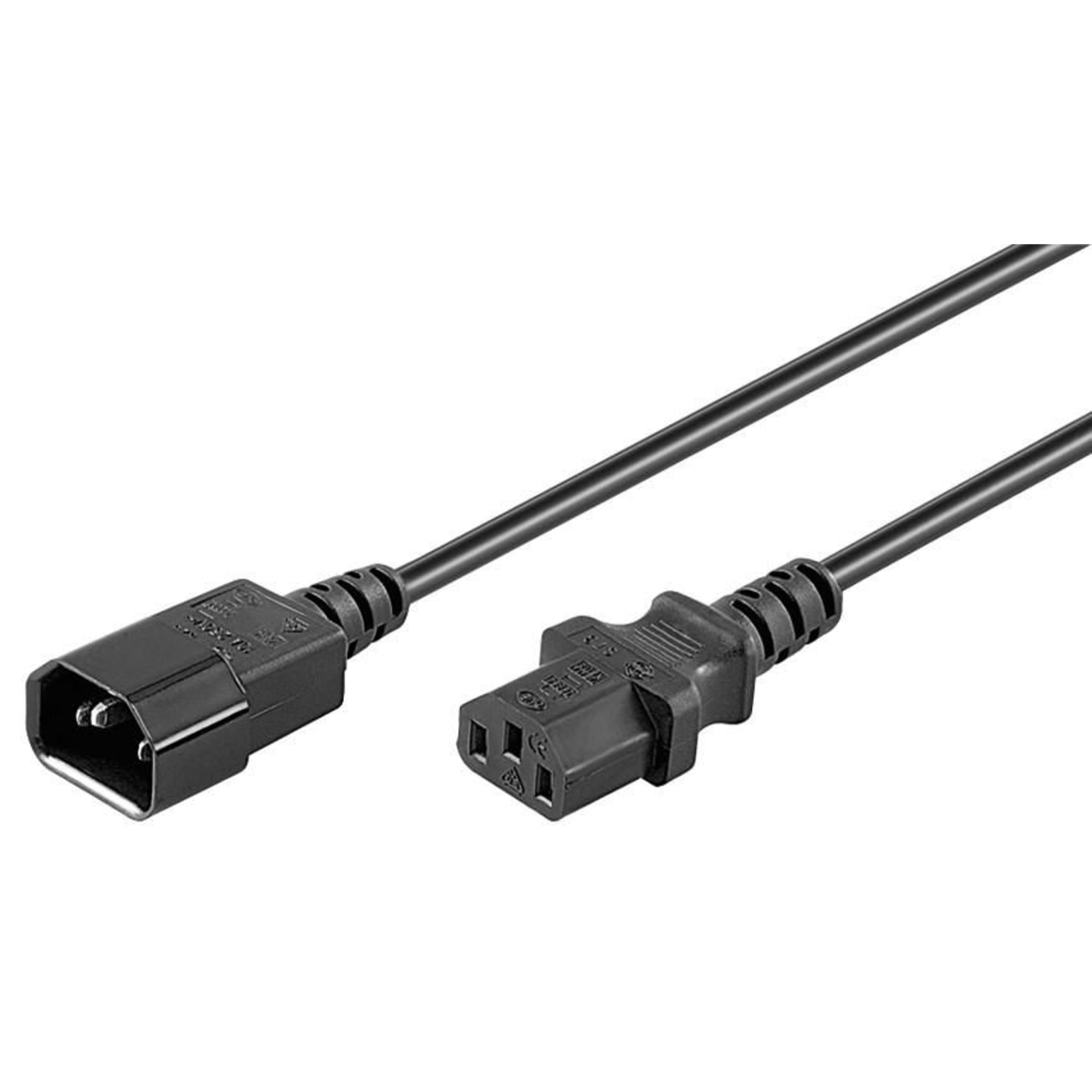 Micro Connect PowerCord Power Supply Extension Cable 1m Black