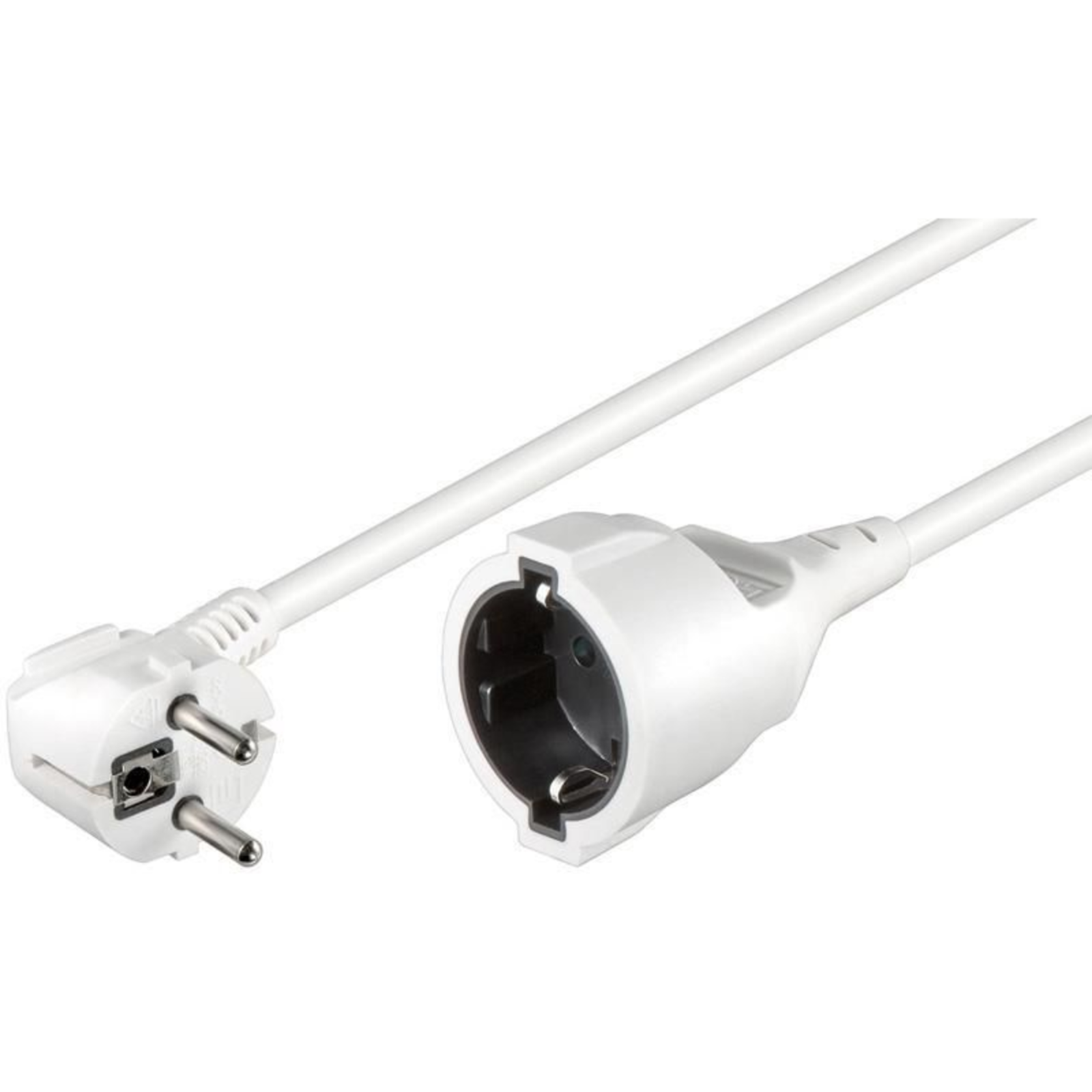 Micro Connect Schuko Power Extension M-F 10m Angled Schuko