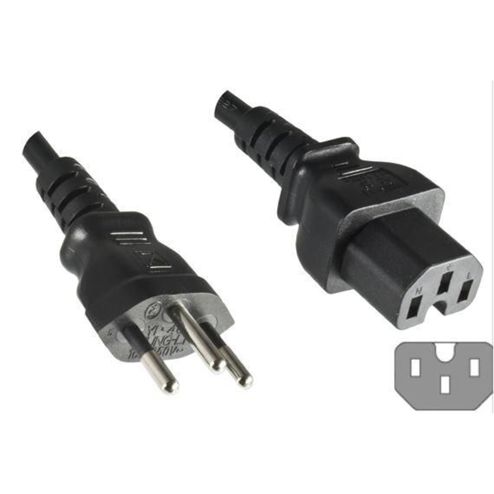 Micro Connect Power Cord Swiss C15 1.8m Power Swiss Type J C15