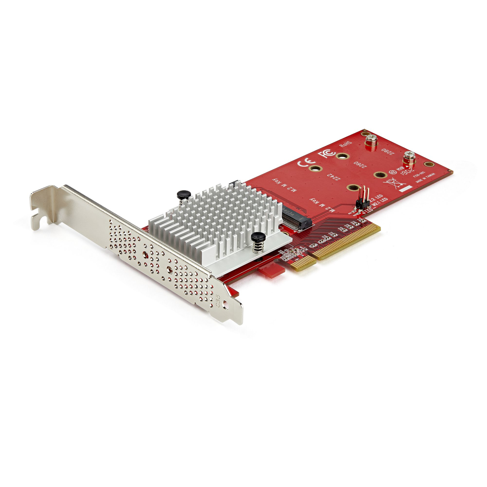 StarTech.com Dual M.2 PCIe SSD Adapter Card X8 X16 Dual NVMe Or AHCI M.2 SSD to PCI Express