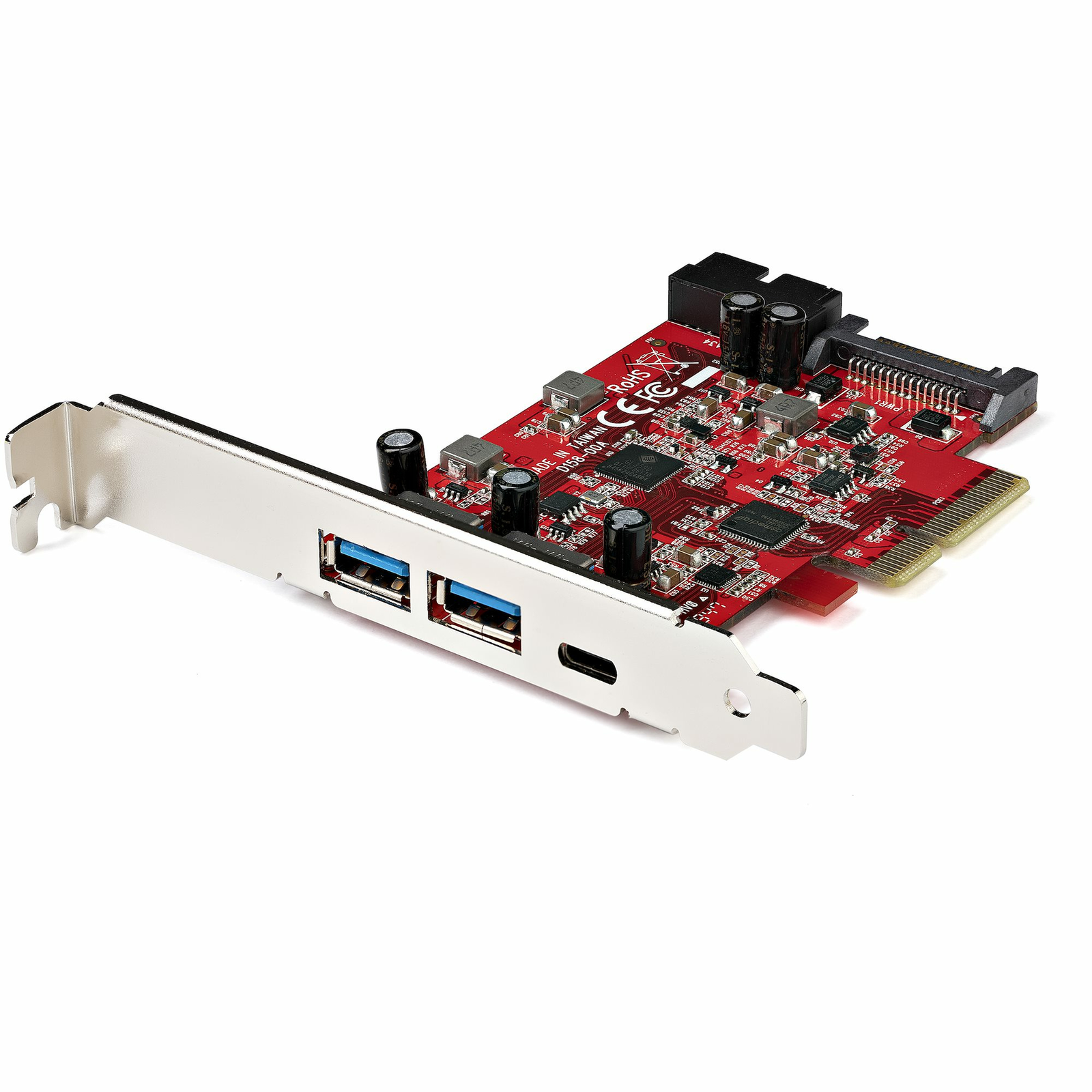 StarTech.com USB-C PCIe Card with 5 Ports 10 Gbit-s USB 3.2 Gen 2 PCIe Card with 1x USB-C And 2x USB