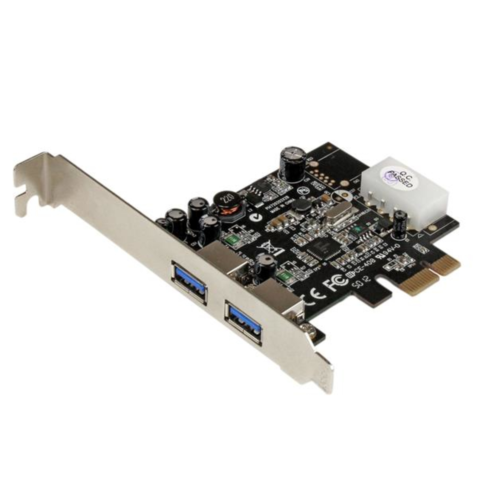 StarTech.com 2 Port USB 3.0 PCI Express Interface Card with UASP And 4 Pin LP4 Molex PCIe