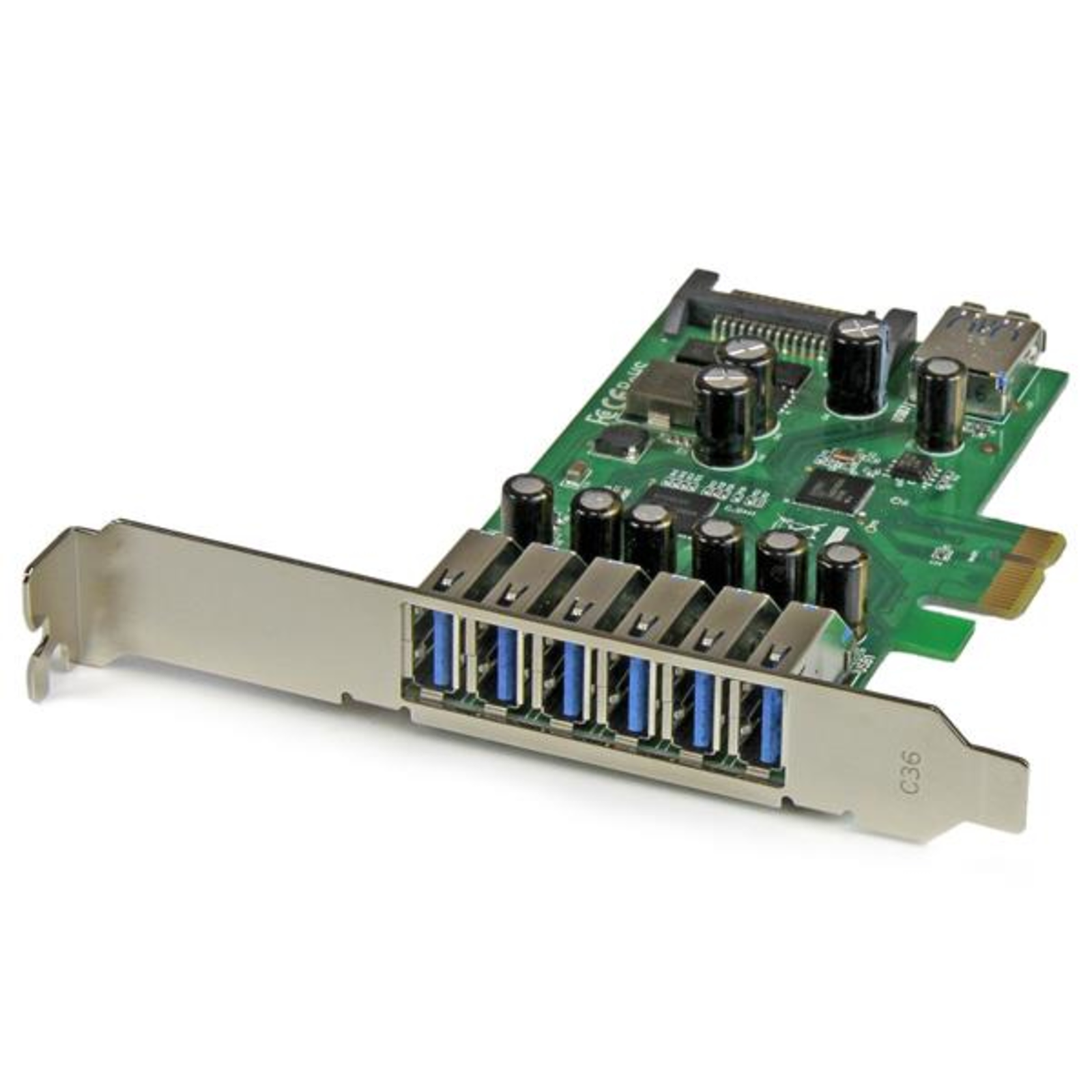 StarTech.com 7 Port PCI Express USB 3.0 Card PCIe SATA USB 3.2 Gen 1 3.1 Gen 1 Full-height