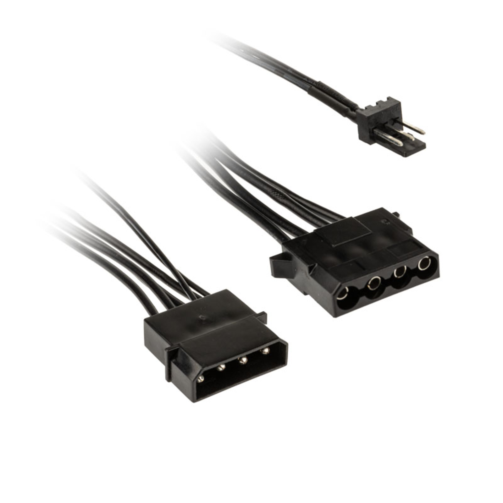 Kolink Fan Adapter Cable 3-pin to 2x 4-pin Molex 245mm Black