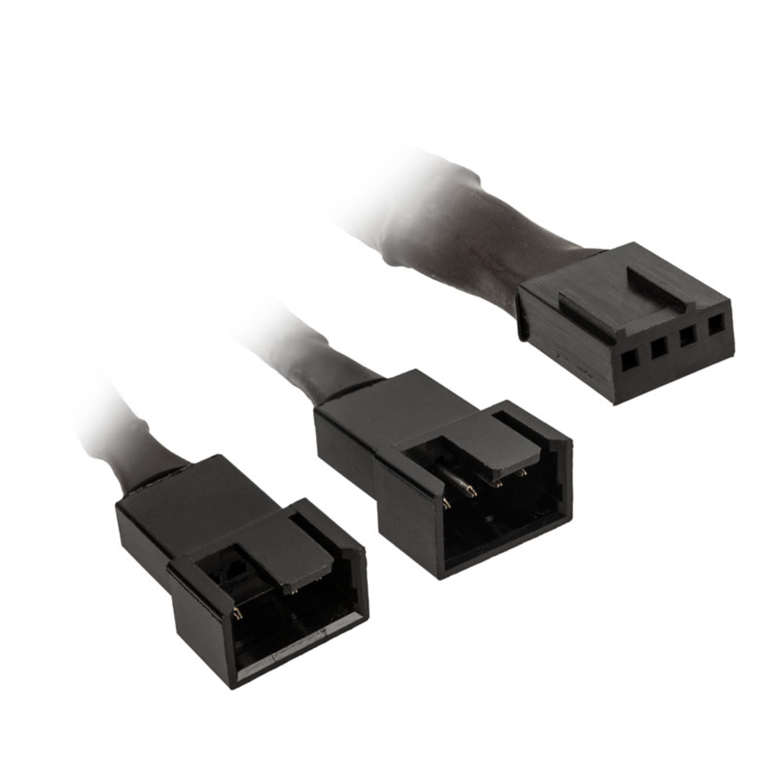 Kolink 1-2 PWM Fan Splitter Cable 35cm Braided Black