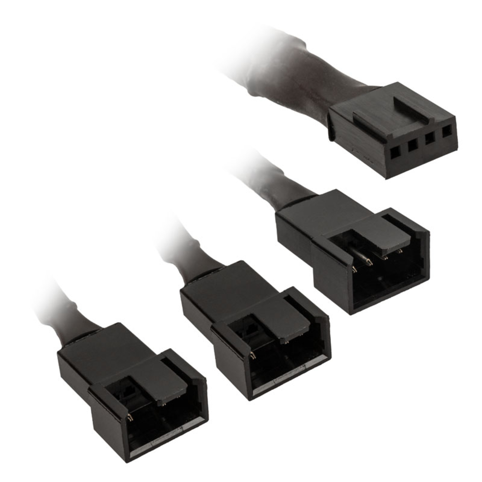 Kolink 1-3 PWM Fan Splitter Cable 35cm Braided Black