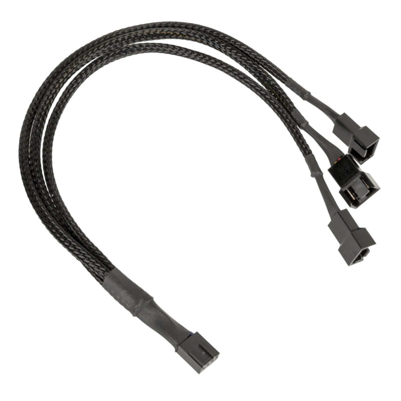 Kolink 1-3 PWM Fan Splitter Cable 35cm Braided Black