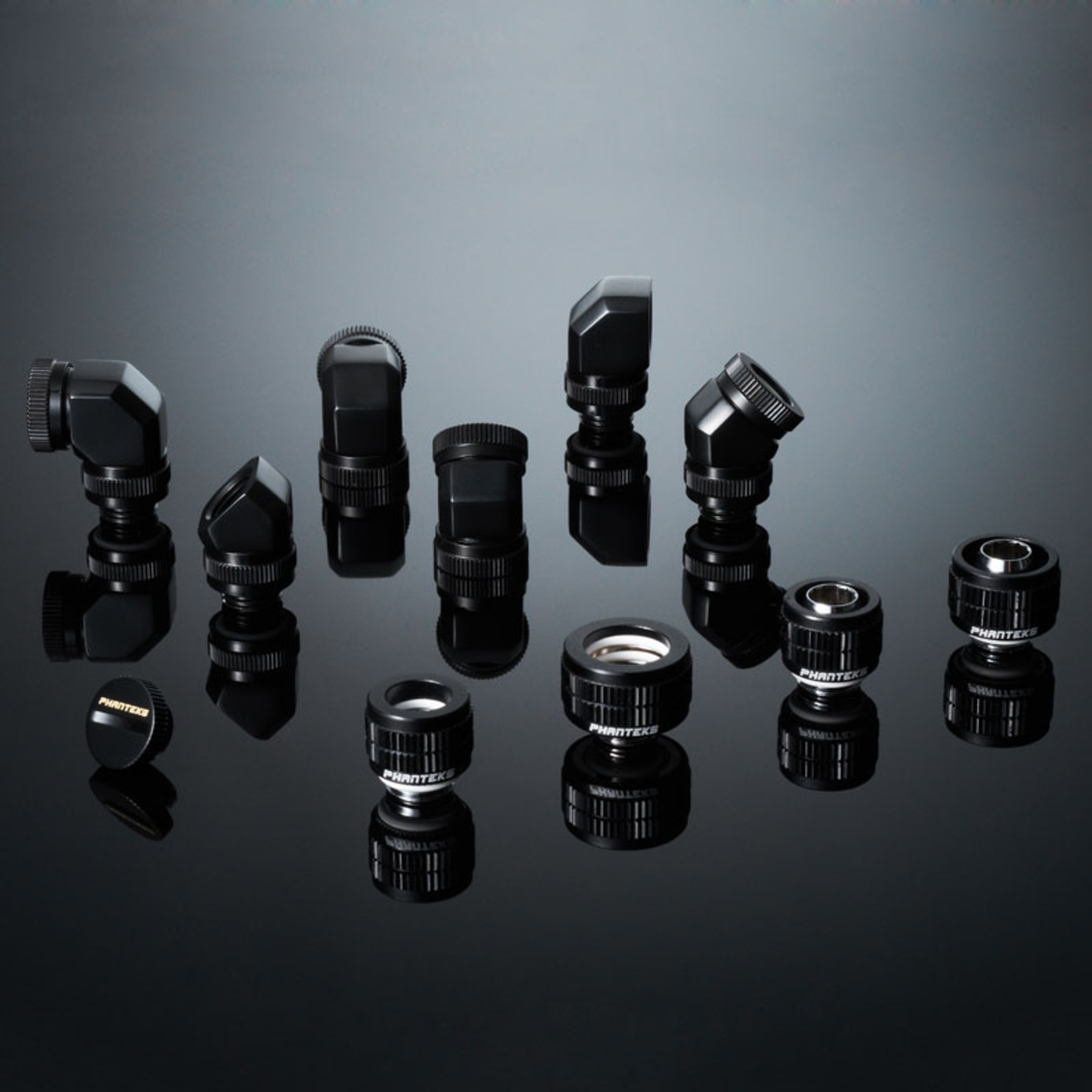 Phanteks Glacier Adapter 45 Degree 12mm OD to 12mm OD Hardtube Black